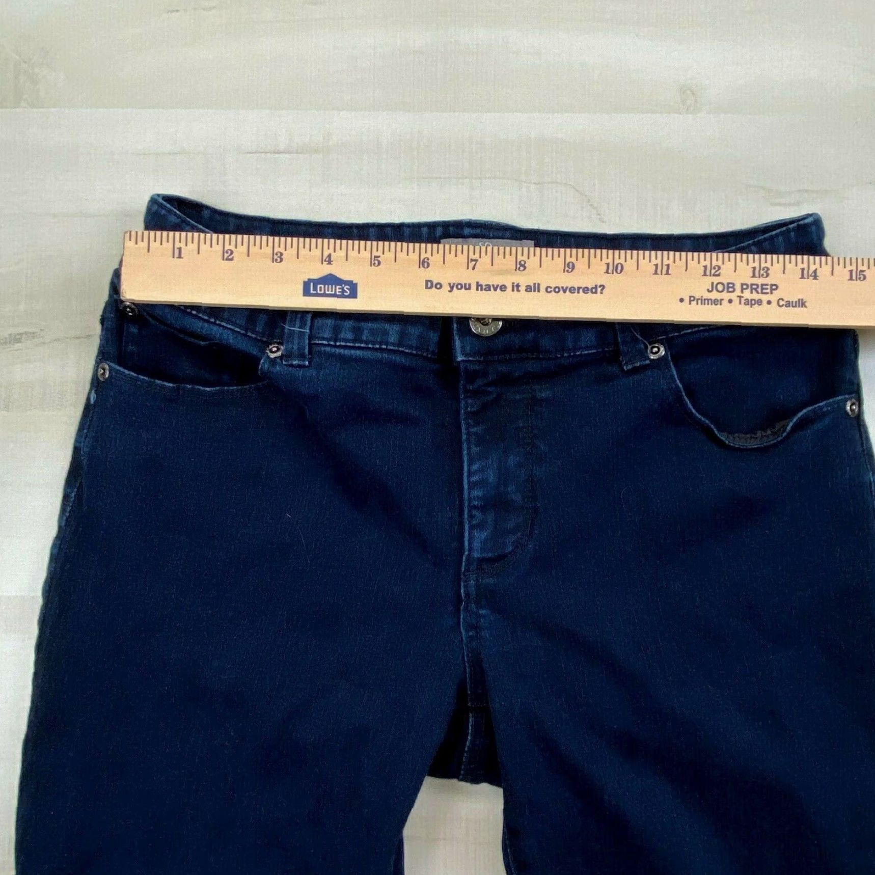 Vintage Chico's 0.5 Womens Cropped Dark Blue Jeans Size 6 Mid Rise Cotton Blend Size 28" / US 6 / IT 42 - 7 Thumbnail