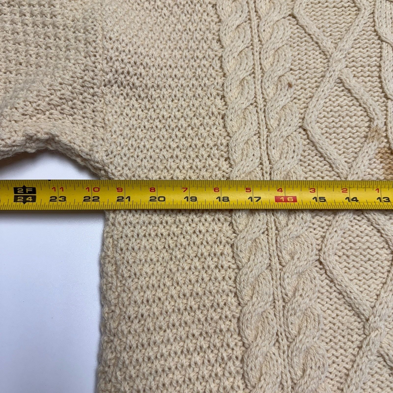 Vintage Moffat Woolens Irish Fisherman Cable Knit Sweater L Cream Size US L / EU 52-54 / 3 - 11 Thumbnail