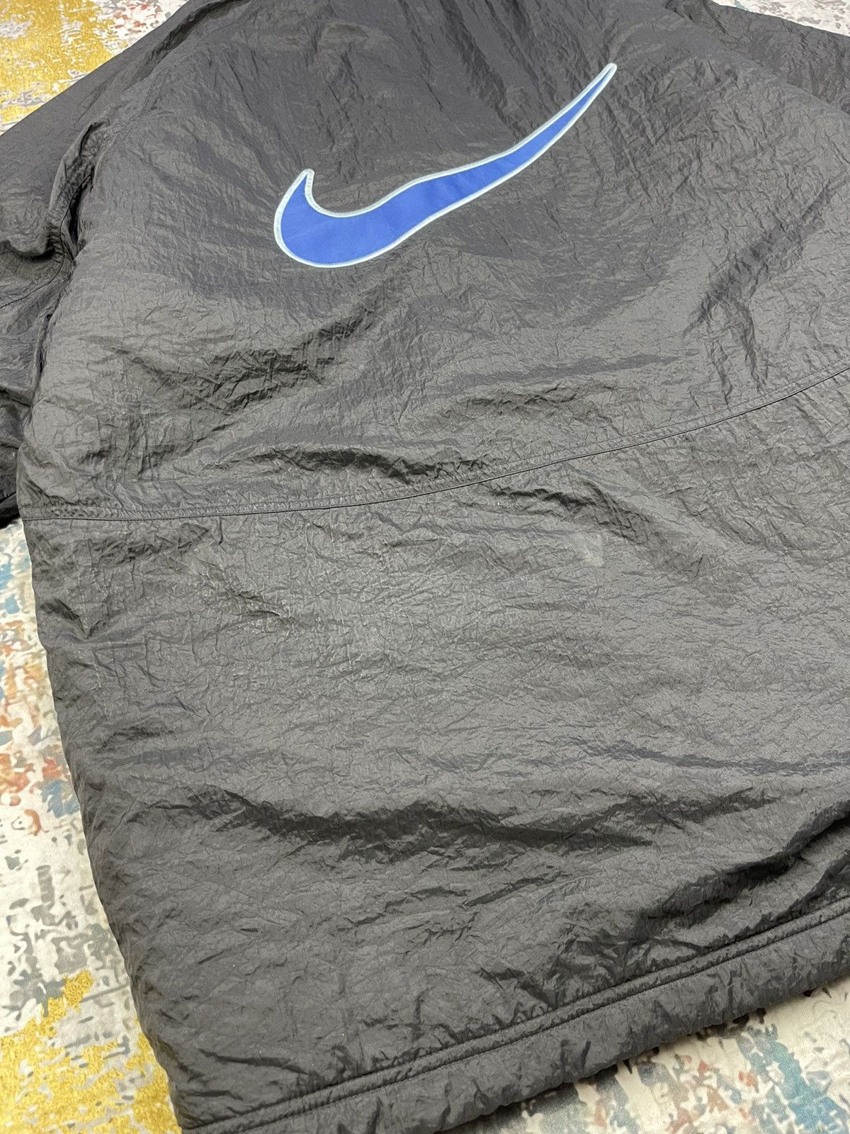 Nike Vtg 90s NIKE Big Swoosh Thick Quilted Coach Jacket Size US L / EU 52-54 / 3 - 9 Thumbnail