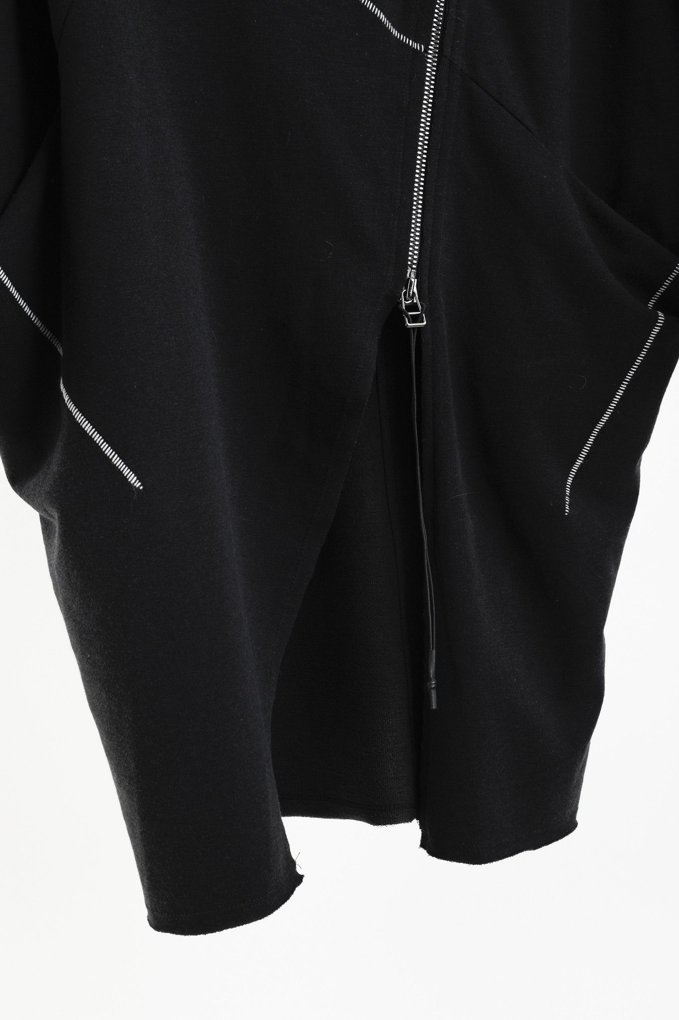 Other Crea Concept Dark Charcoal Jersey Asymmetrical Zip Coatigan Size S / US 4 / IT 40 - 7 Thumbnail