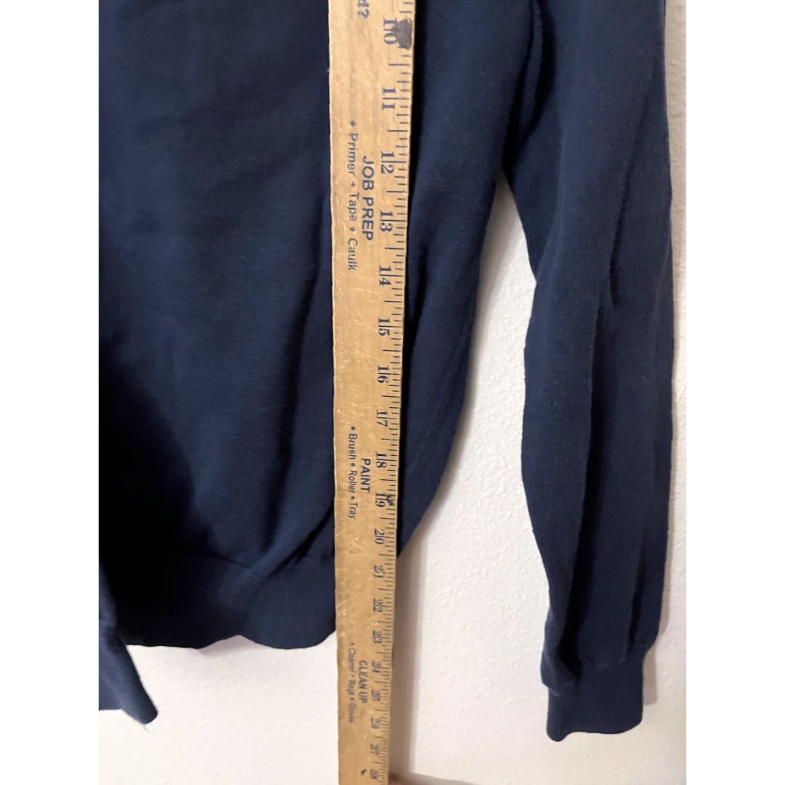 Tommy Hilfiger Tommy Hilfiger Sweater Mens XS Navy Blue V-Neck Cotton Knit Pullover Logo Mens Size US XS / EU 42 / 0 - 4 Thumbnail