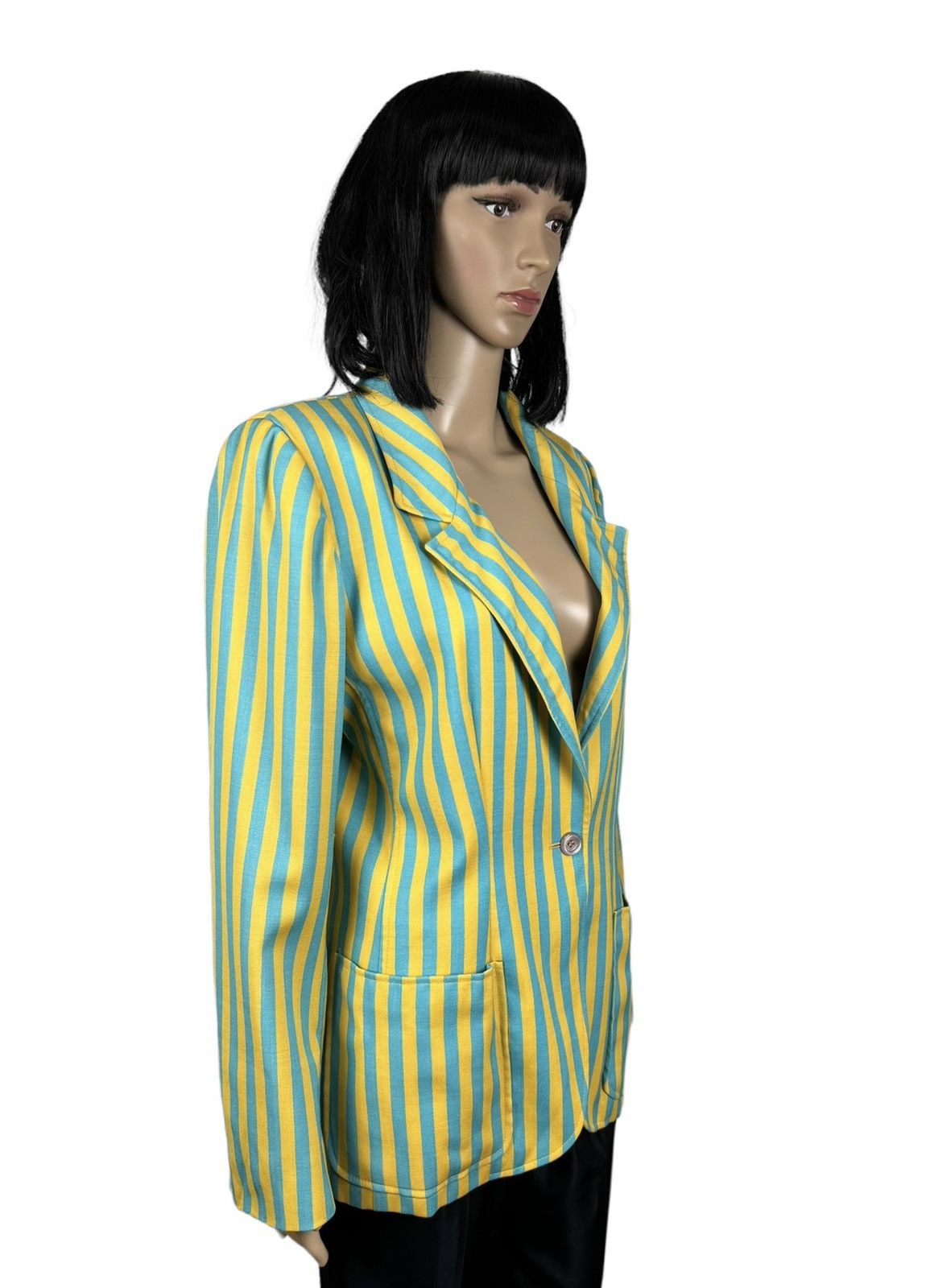 Ungaro Paris × Vintage Vintage Ungaro Paris Striped Blazer Jacket Wool Size 44 Size M / US 6-8 / IT 42-44 - 4 Thumbnail