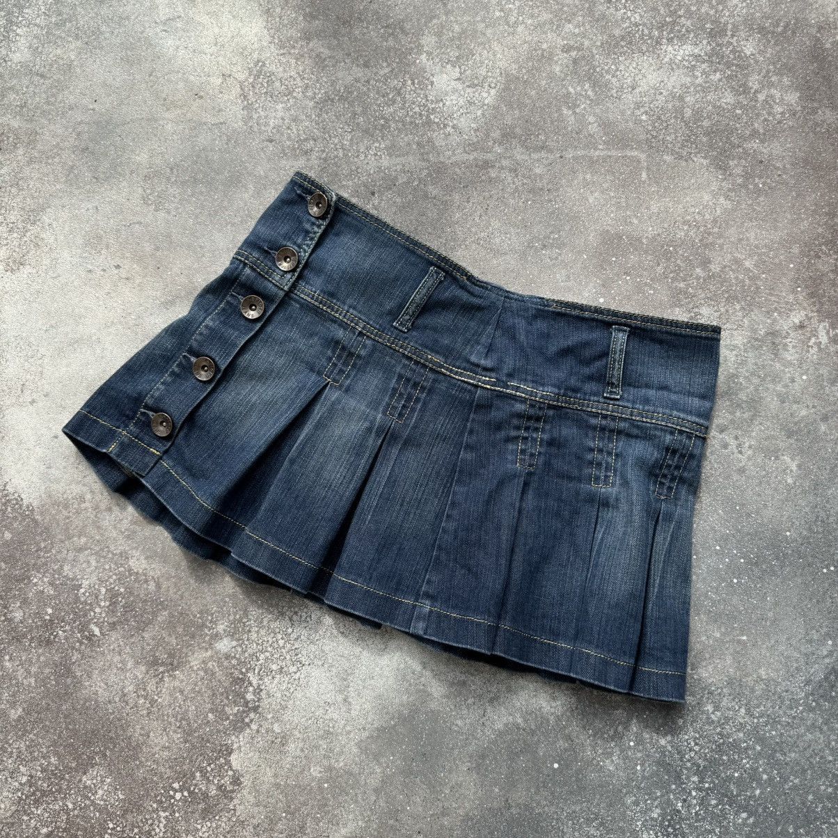 Hysteric Glamour × Japanese Brand × Vintage Y2K Super Sexy Vintage Pleated Denim Mini Skirt Size 28" / US 6 / IT 42 - 5 Thumbnail