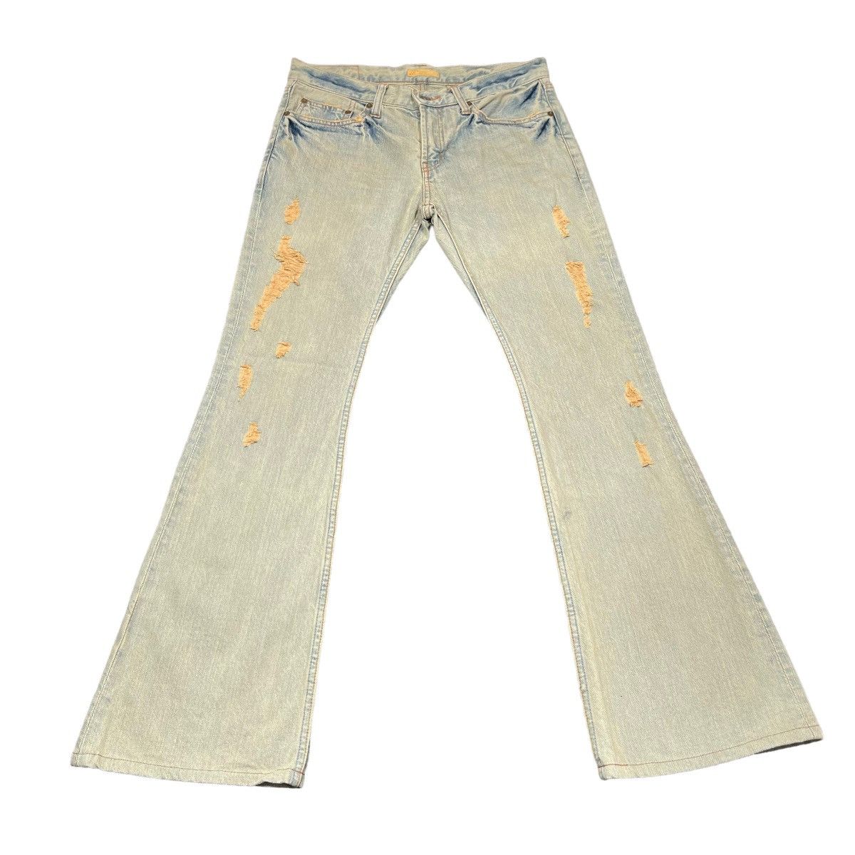 If Six Was Nine Midas Python Printed Mud Washed Distressed Bootcut 
