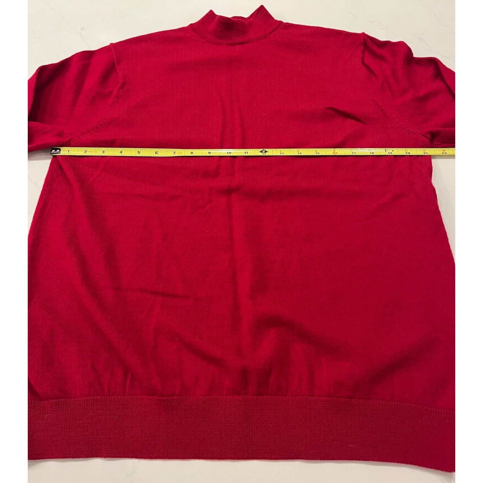 Turnbury Turnbury Extra Fine Merino Wool Mockneck Sweater Red LT Size US L / EU 52-54 / 3 - 5 Thumbnail