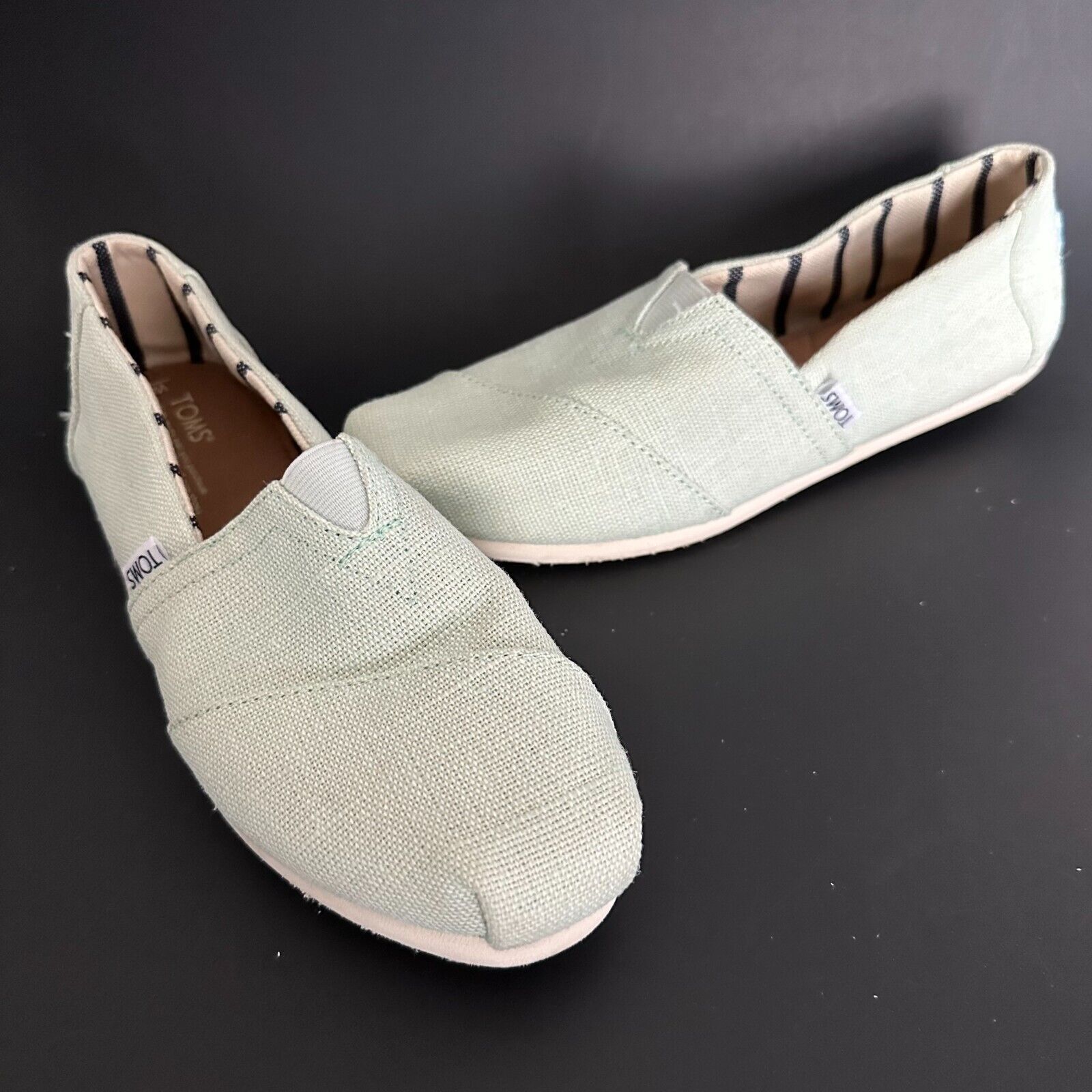 Other TOMS Shoes Slip On Light Mint Green Womens Size 6M Boat Shoe Size US 6 / IT 36 - 1 Thumbnail