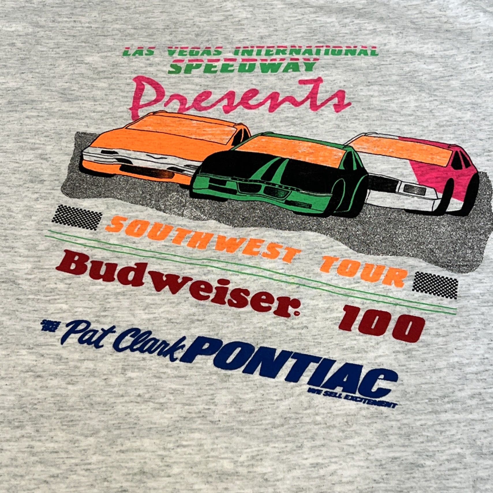 Vintage VINTAGE Budweiser Shirt Las Vegas International Speedway 100 Stock Car Neon Adult Large Size US L / EU 52-54 / 3 - 2 Thumbnail