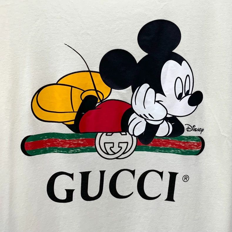 Gucci Gucci Co-branded beige Mickey Mouse printed cotton round-n Size US M / EU 48-50 / 2 - 5 Thumbnail