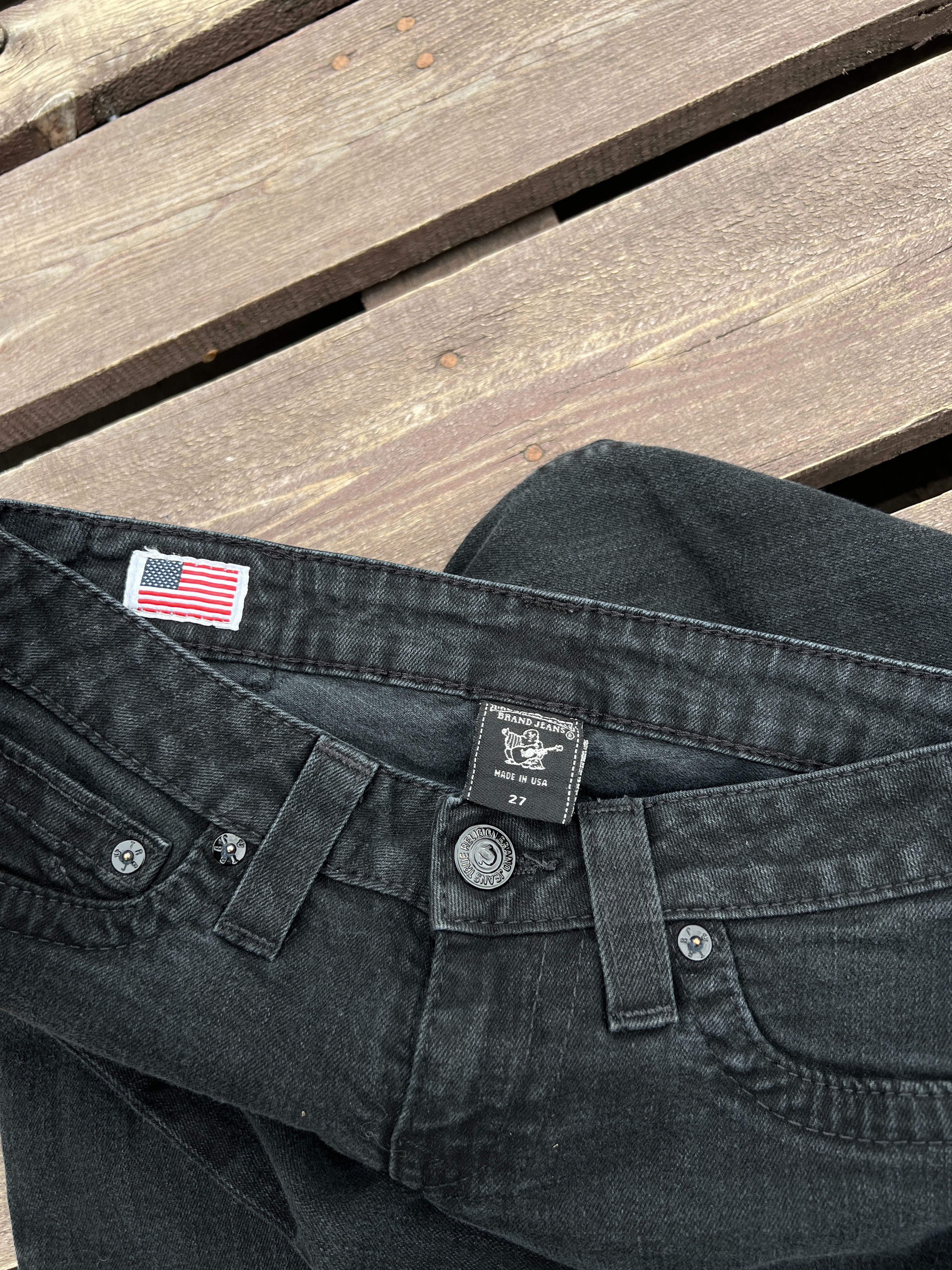 True Religion True Religion Y2K Vintage Casey Black Jeans Size 27" / US 4 / IT 40 - 7 Thumbnail
