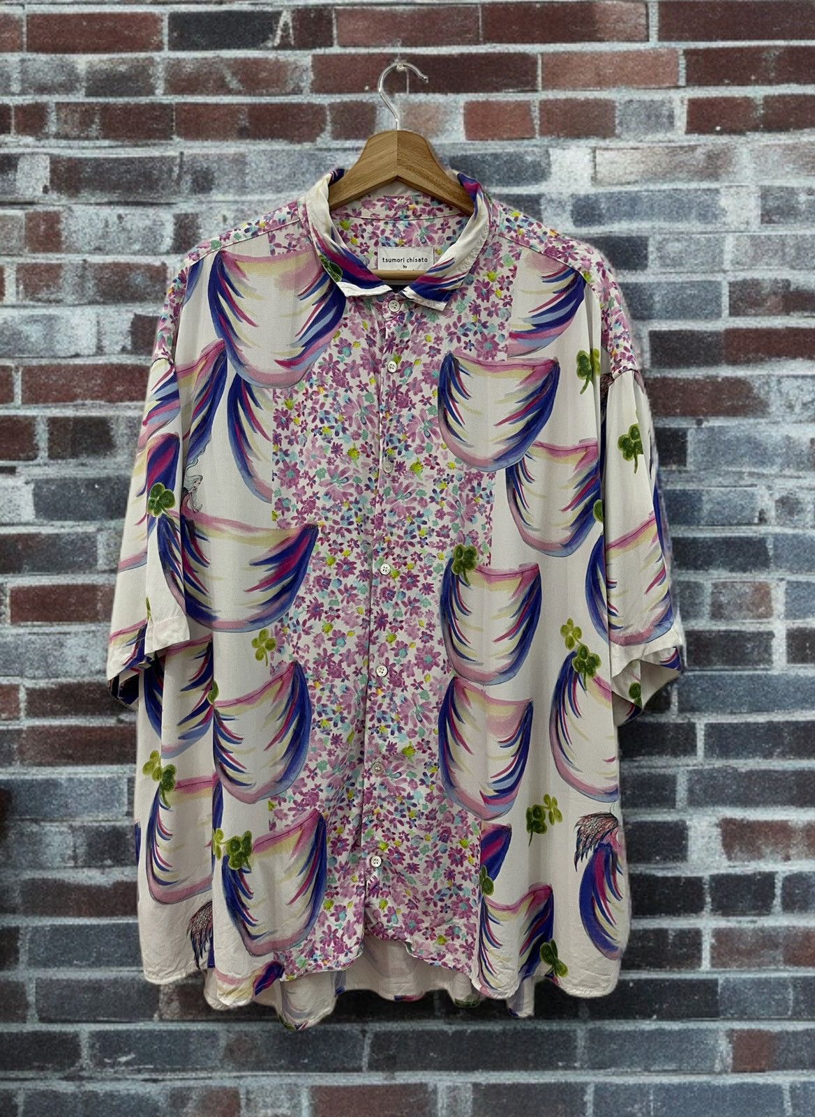 Tsumori Chisato Tsumori Chinato Rayon Oversized Shirts Size US L / EU 52-54 / 3 - 1 Thumbnail