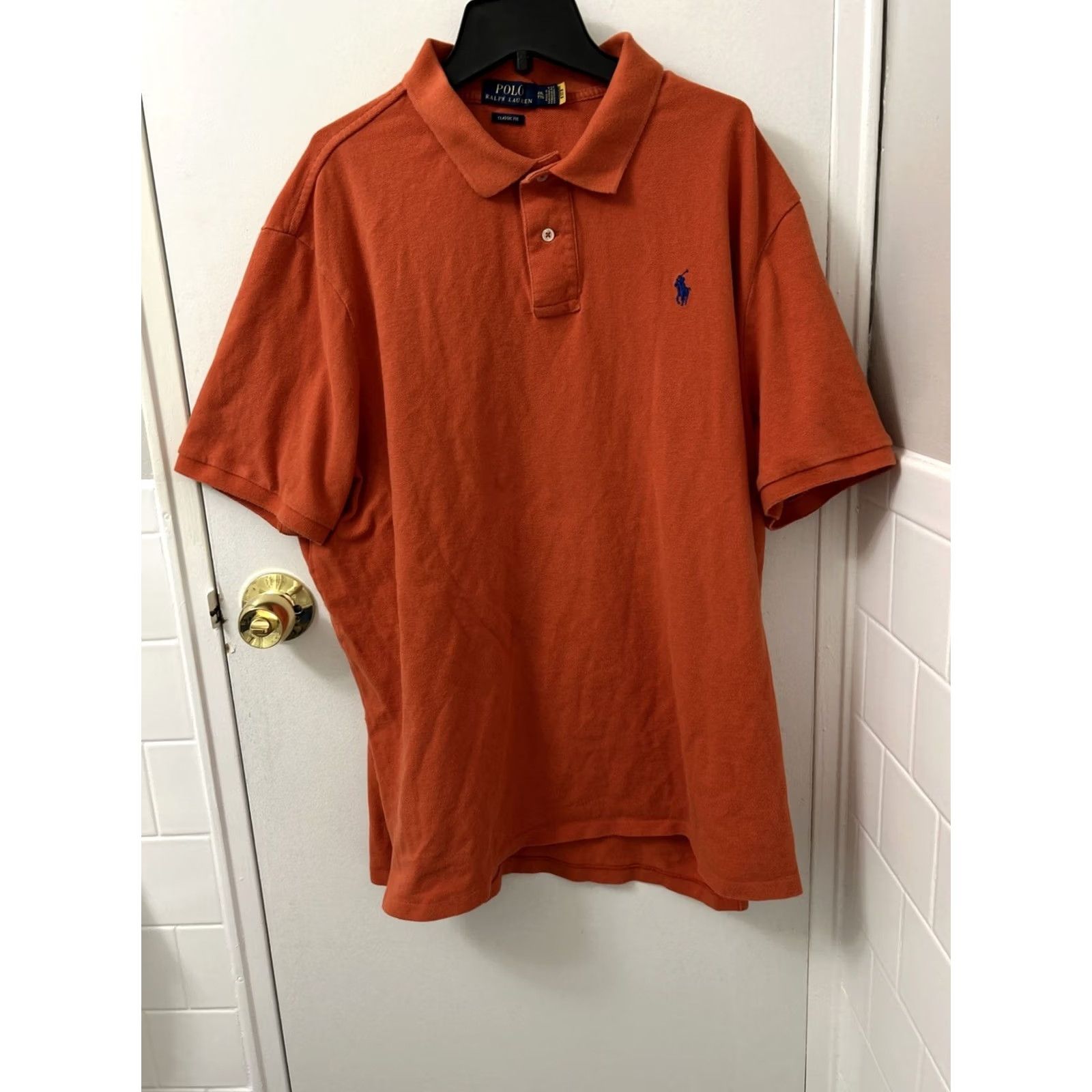 Polo Ralph Lauren Polo Ralph Lauren Shirt Mens 2XL Blue Classic Fit Short Sleeve Pony Logo Cotton Spandex Solid Size US XXL / EU 58 / 5 - 2 Thumbnail