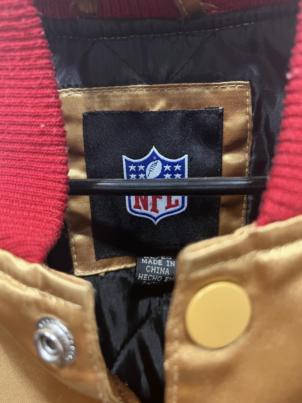 NFL 90s/00s 49ers Gold Satin Jacket Size US XL / EU 56 / 4 - 4 Thumbnail