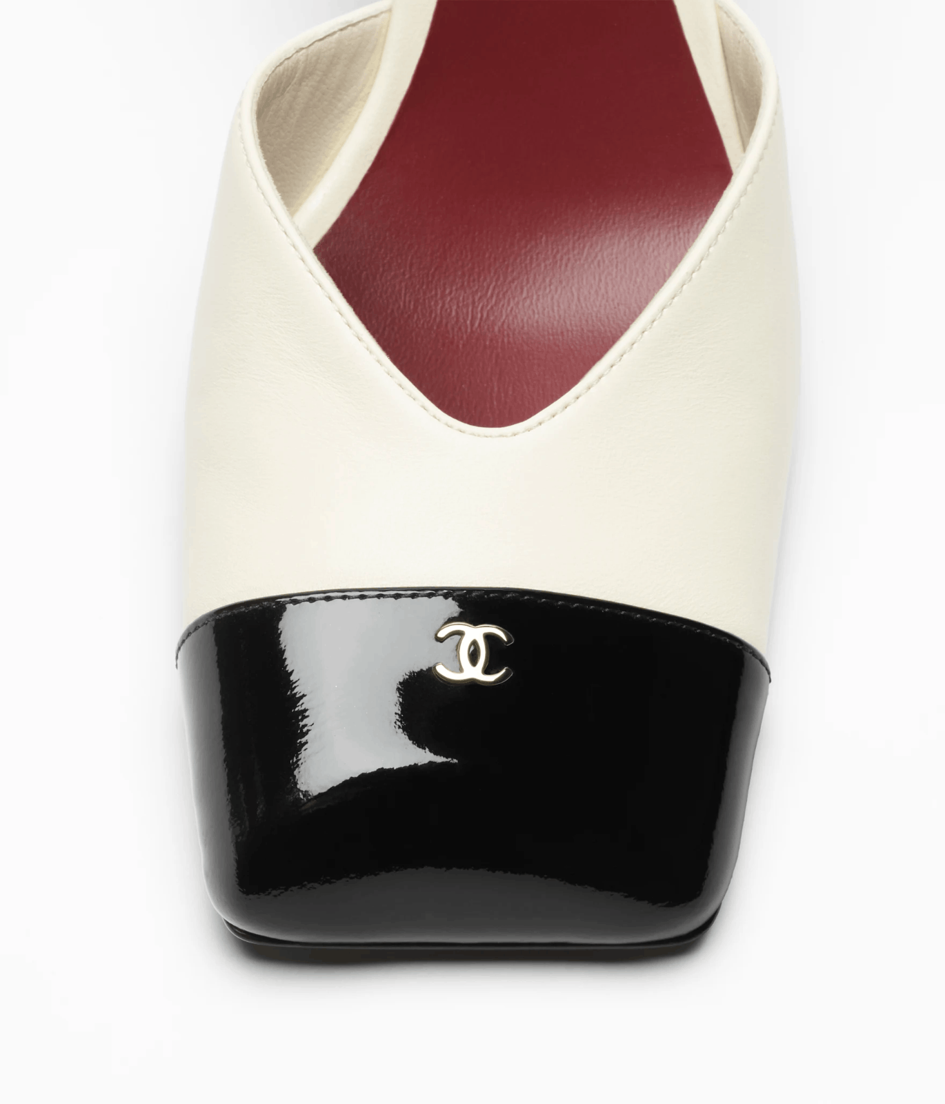 Chanel 26S Blazy Ivory Black Square Slingback Block Heel Pump 40 Size US 10 / IT 40 - 13 Thumbnail