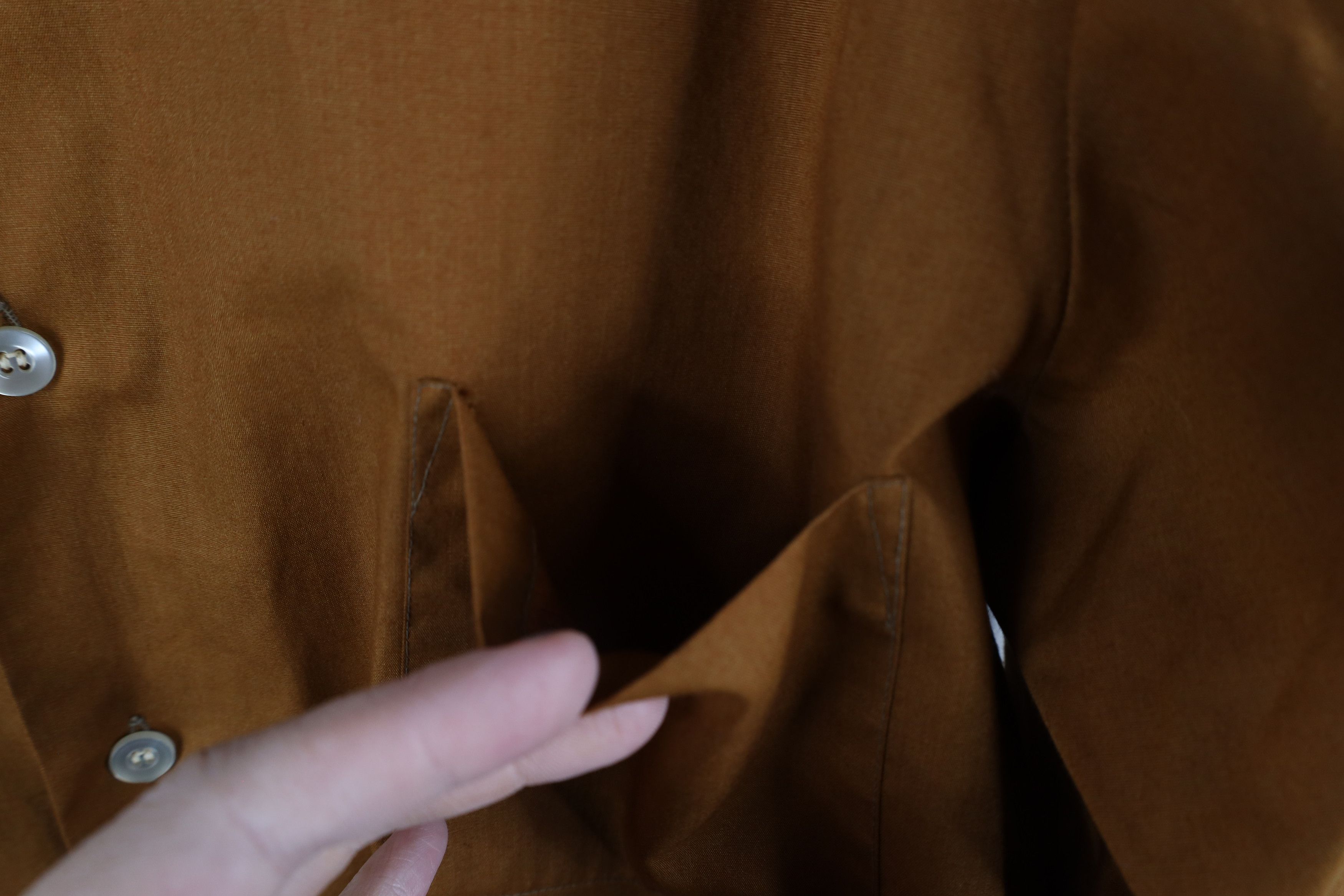 Vintage Vintage 70s Streetwear Collared Button Shirt Burnt Orange Size US M / EU 48-50 / 2 - 6 Thumbnail