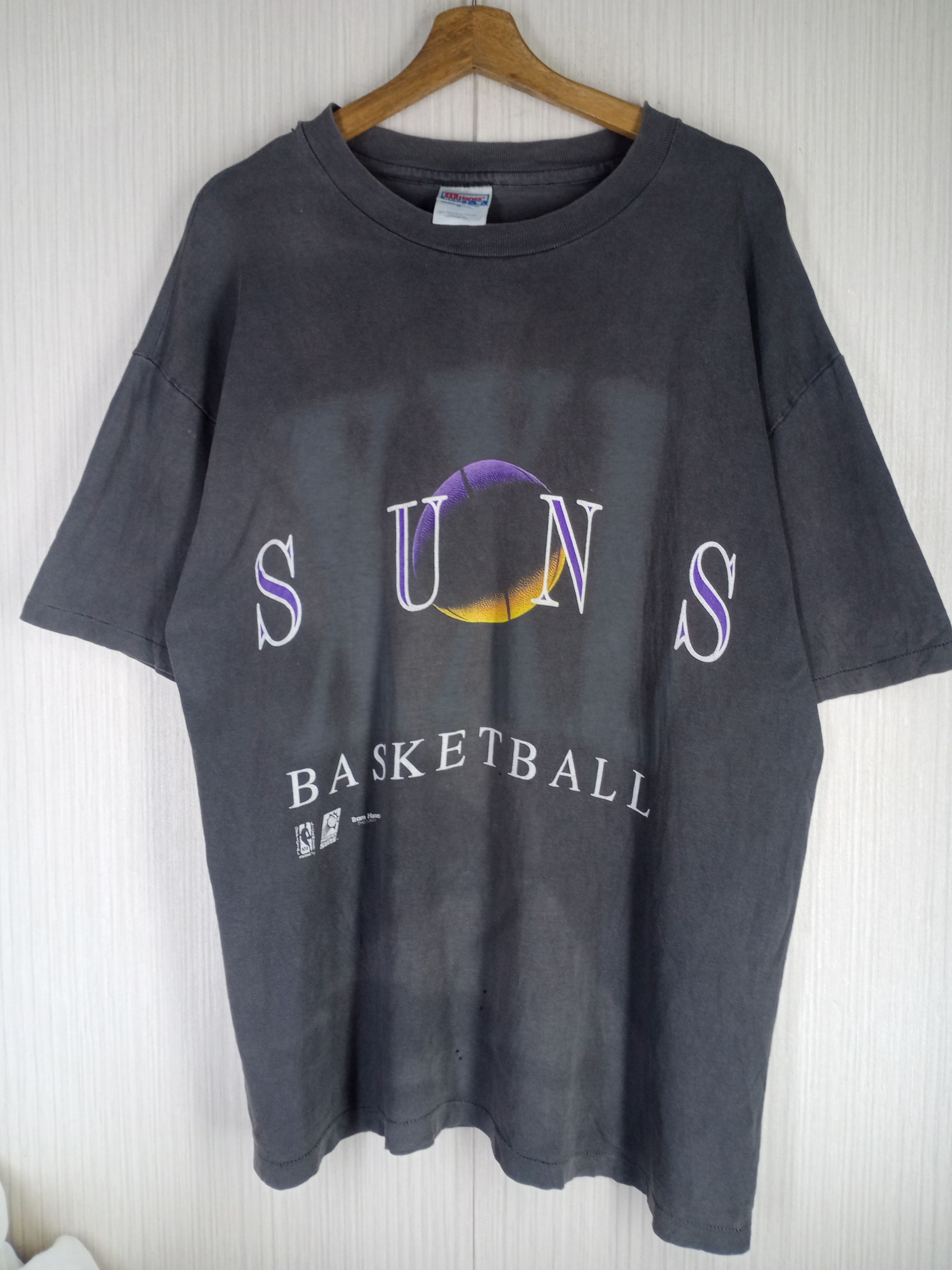 NBA × Vintage Rare Vintage 90s Pheonix Suns Basketball NBA Tshirt Size US XL / EU 56 / 4 - 1 Thumbnail