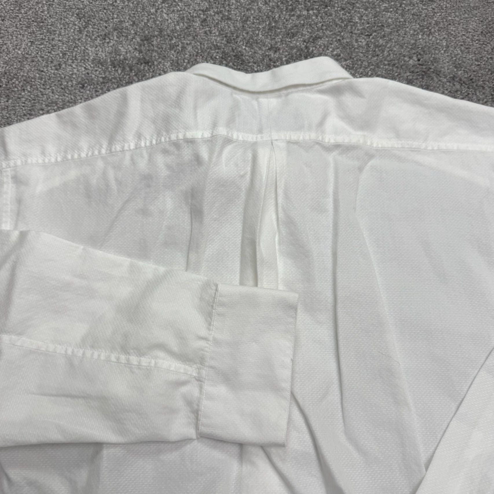 Prince Jhane Barnes 90s Dress Shirt Mens Medium White 100% Cotton Casual Work Size 40R - 3 Thumbnail