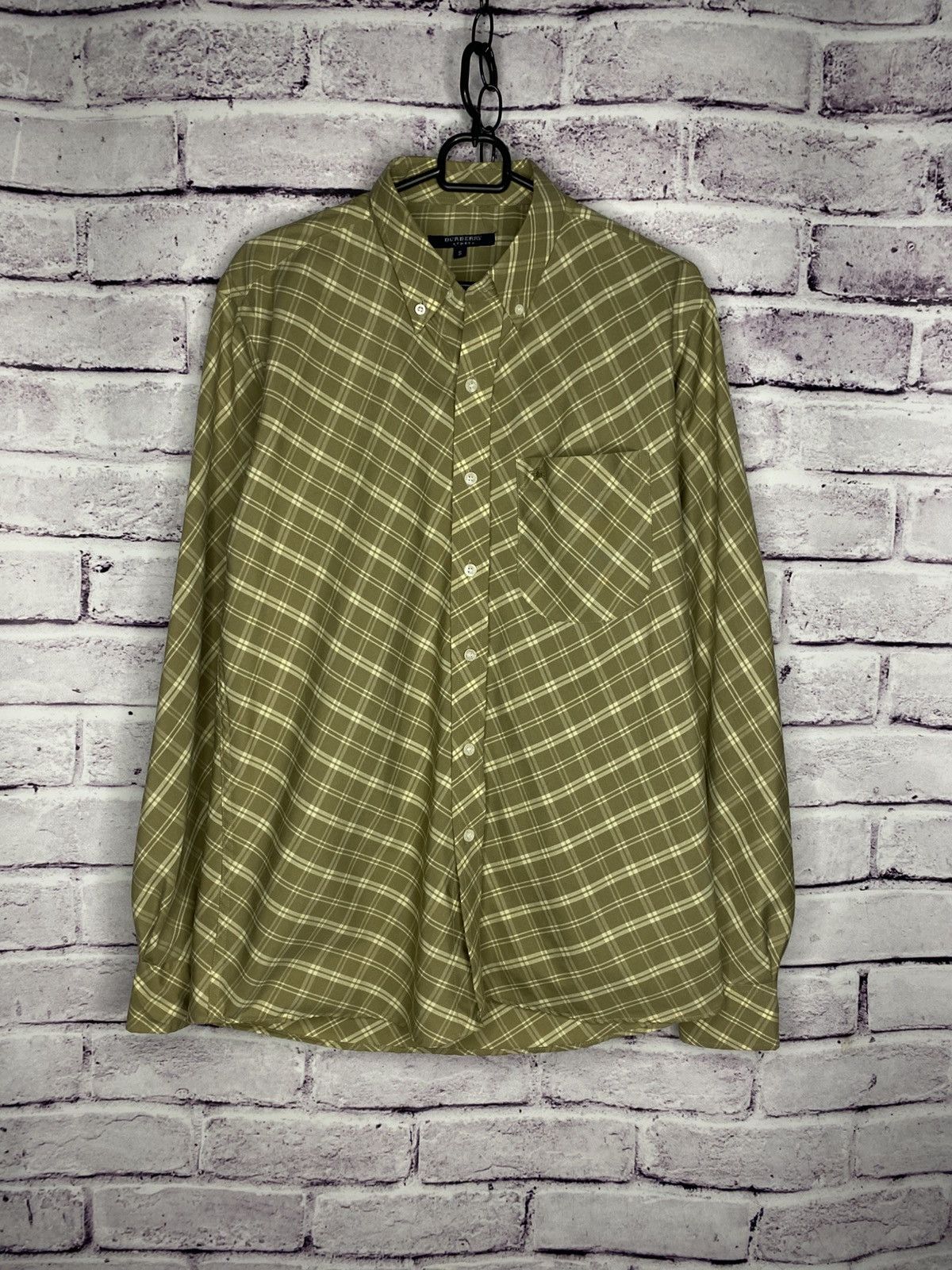 Burberry Mens Burberry Luxury Vintage Rare Striped Shirts Button Up Size US S / EU 44-46 / 1 - 1 Thumbnail