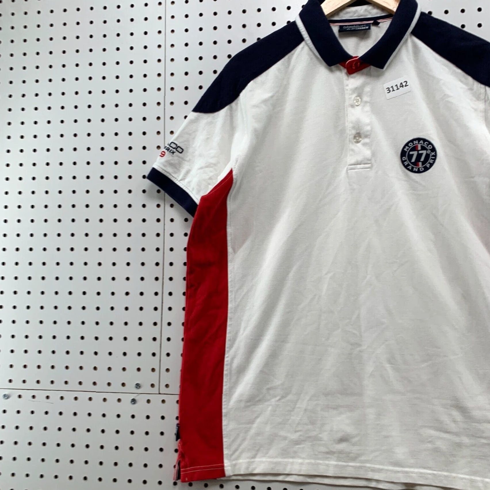 Vintage VINTAGE Automobile Club de Monaco Polo Shirt Men Large White Cars 2019 Grand Prix Size US L / EU 52-54 / 3 - 3 Thumbnail