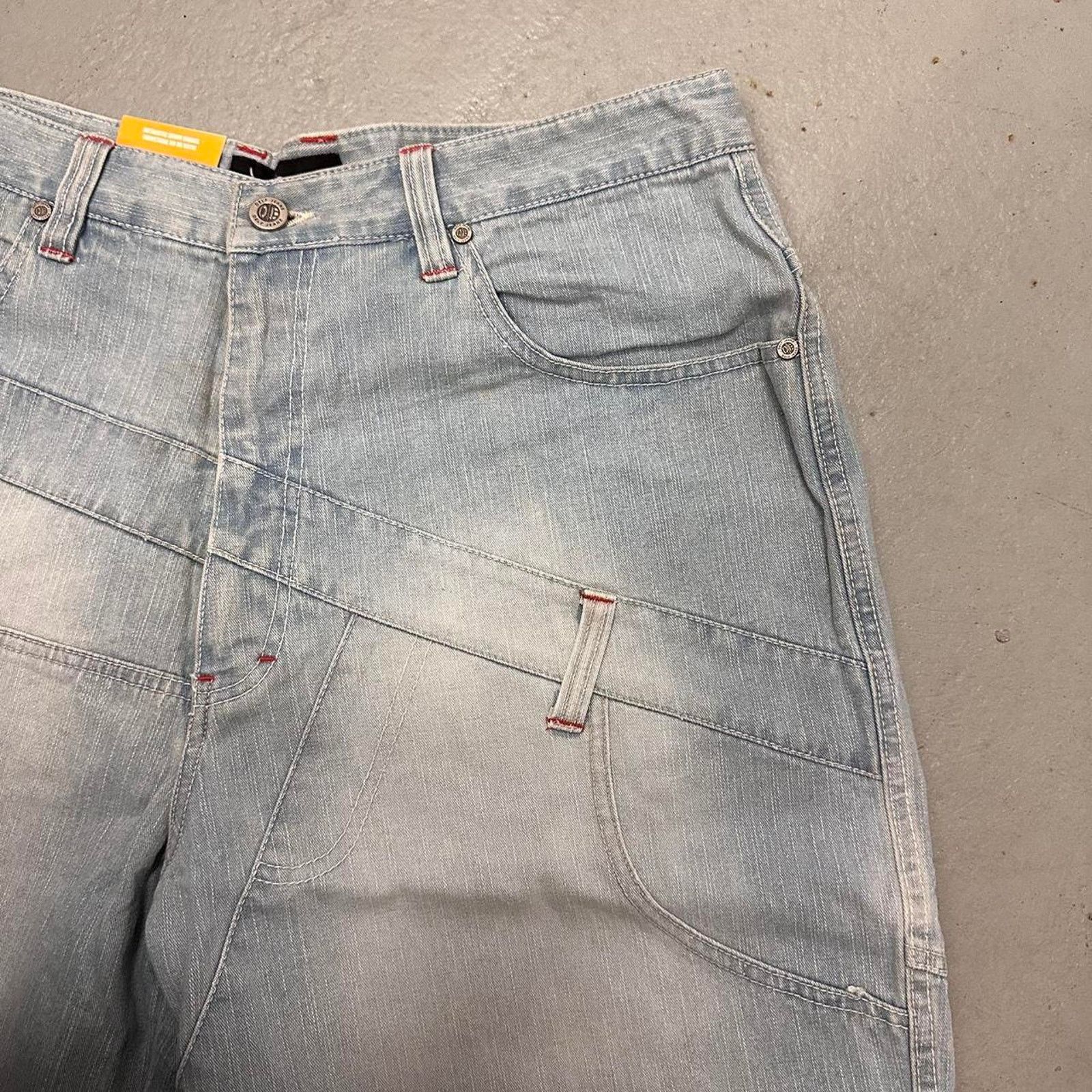 Vintage Vintage Baggy Y2k Urban Wide Leg DELF Shorts Blue Men Sz 36 Size US 36 / EU 52 - 4 Thumbnail