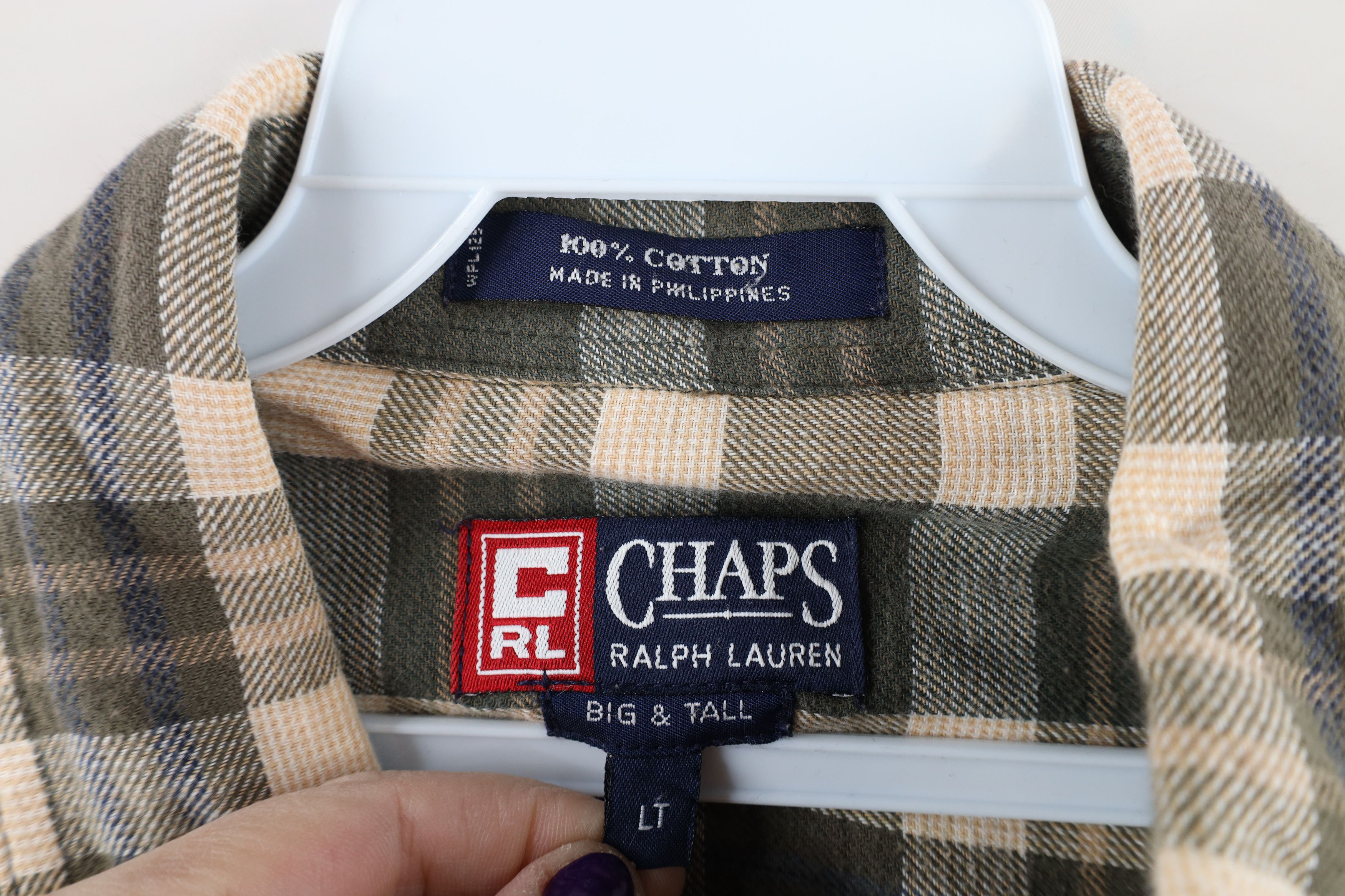 Polo Ralph Lauren Vintage 90s Chaps Ralph Lauren Out Flannel Button Shirt Size US L / EU 52-54 / 3 - 6 Thumbnail