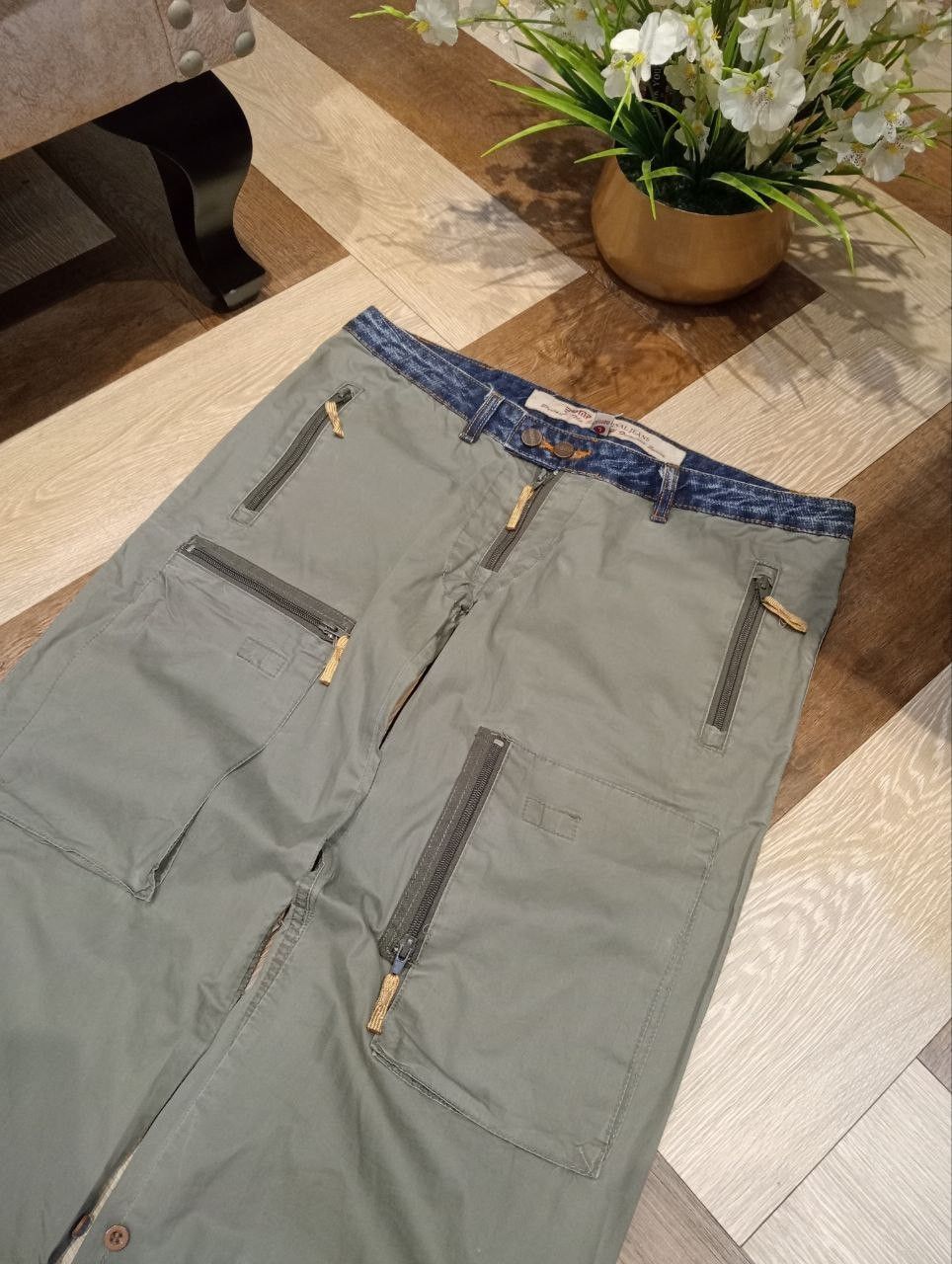 Japanese Brand ROMP LOW RISE MULTIPOCKET PARACHUTE PANTS Size 35" - 8 Thumbnail