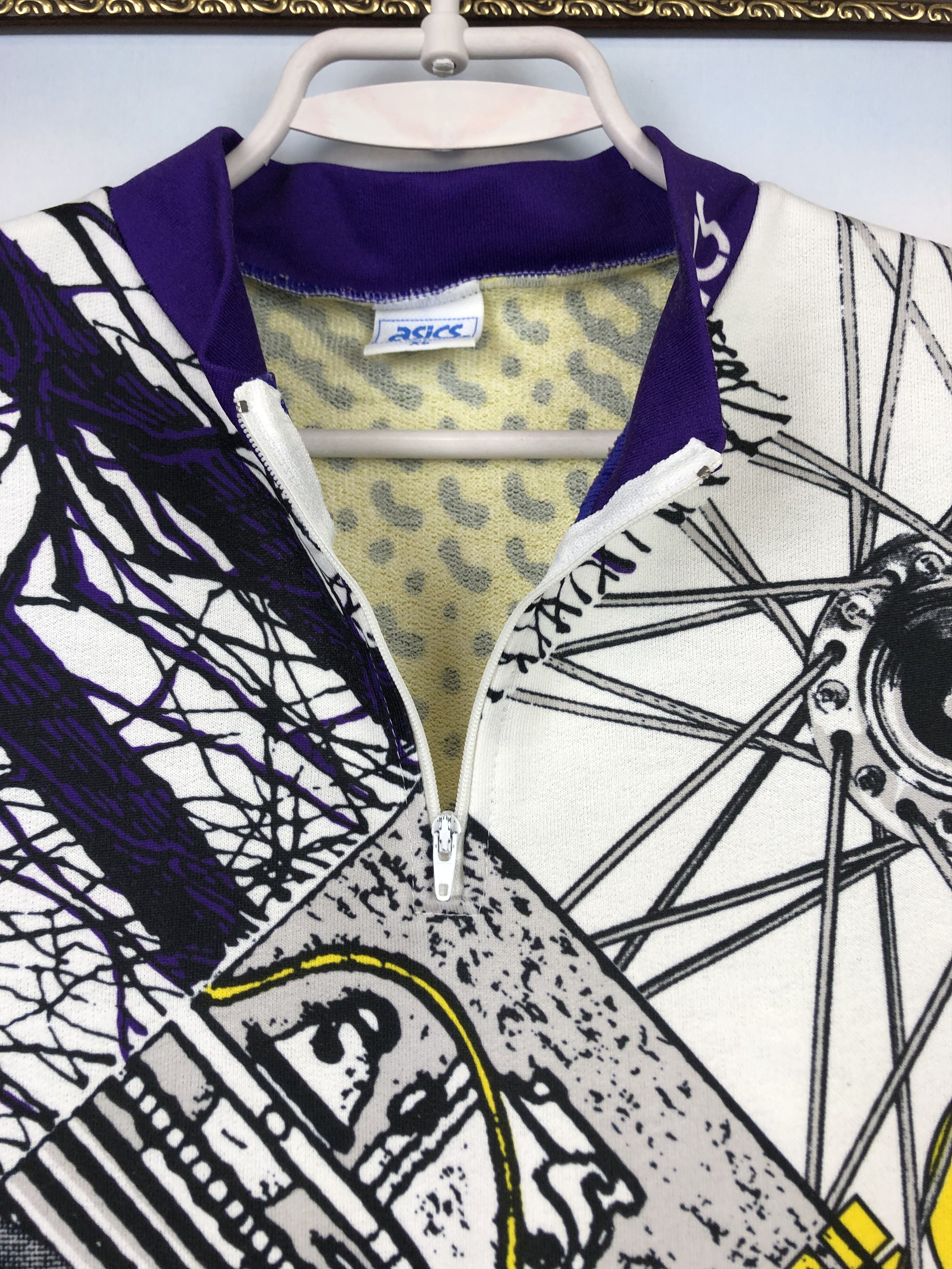 Vintage Vintage 90's Cycling Jersey Over Print Asics Rare Shirt Size US XL / EU 56 / 4 - 11 Thumbnail