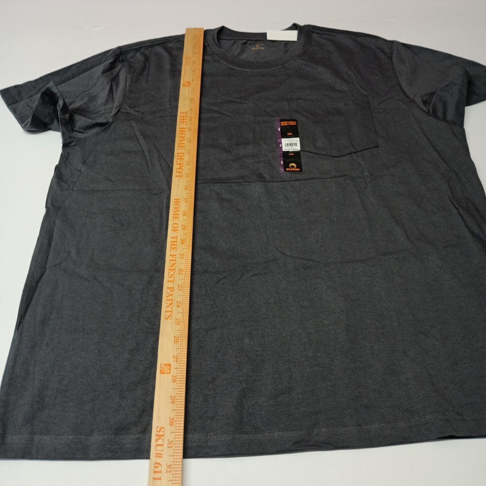 Other 2 Brahma Core Work T-Shirt 2XL 50-52 Gray , White Pocket Tee Size US XXL / EU 58 / 5 - 6 Thumbnail