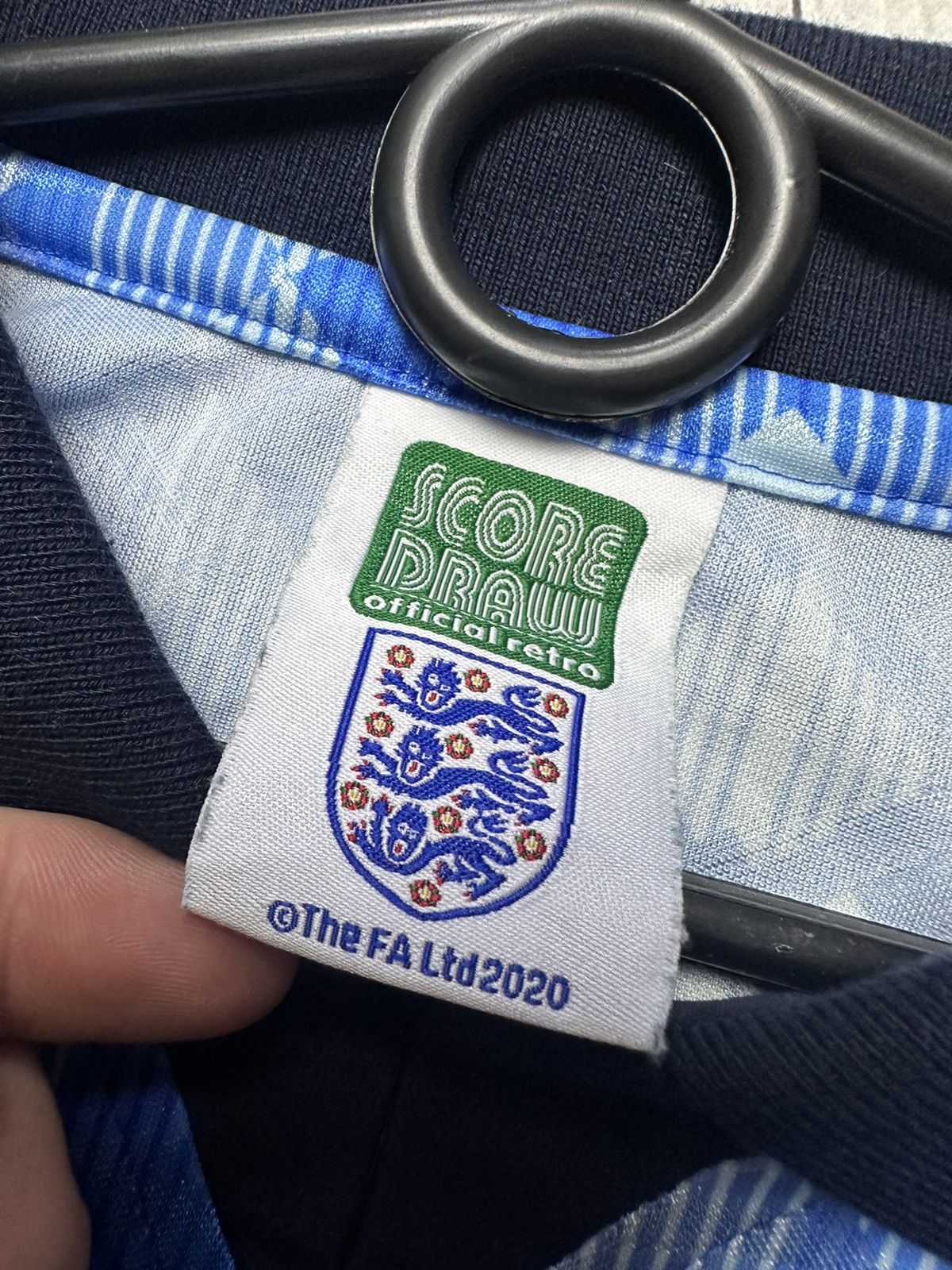 Vintage Vintage England retro soccer jersey size M blue rare Size US M / EU 48-50 / 2 - 5 Thumbnail