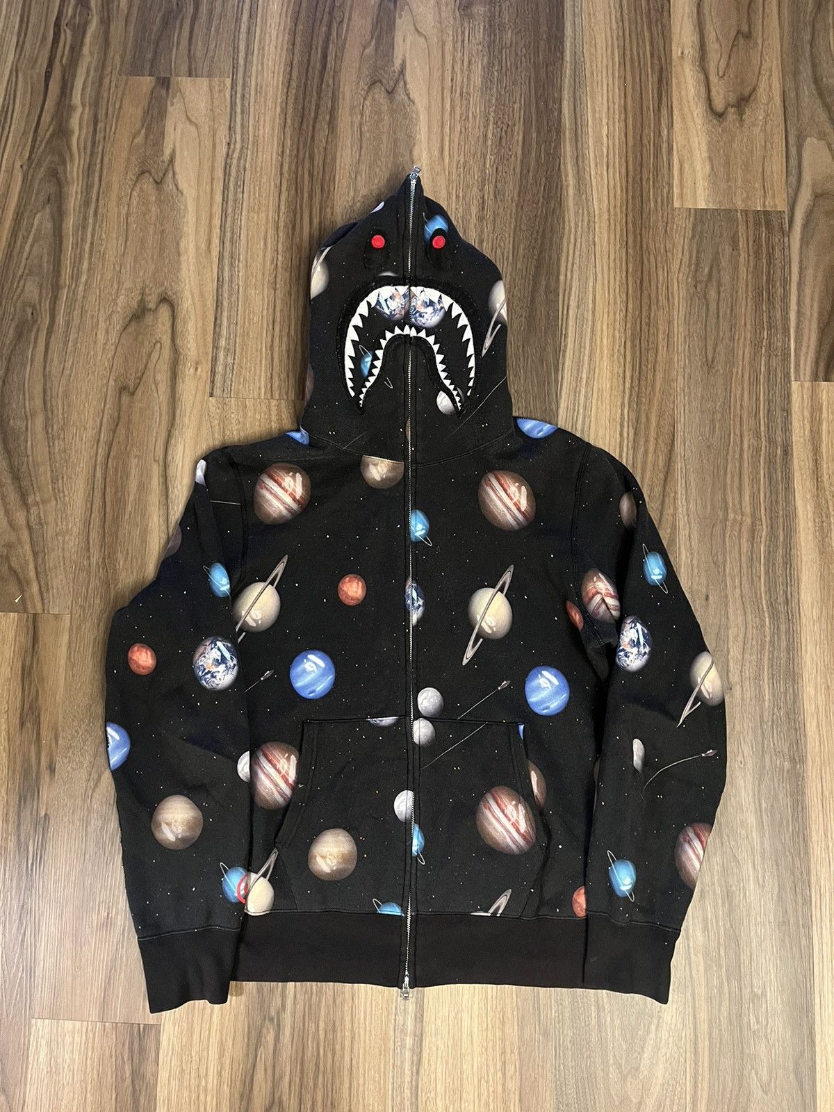 image of Bape Galaxy Shark Full Zip Hoodie XL Nigo, Men's