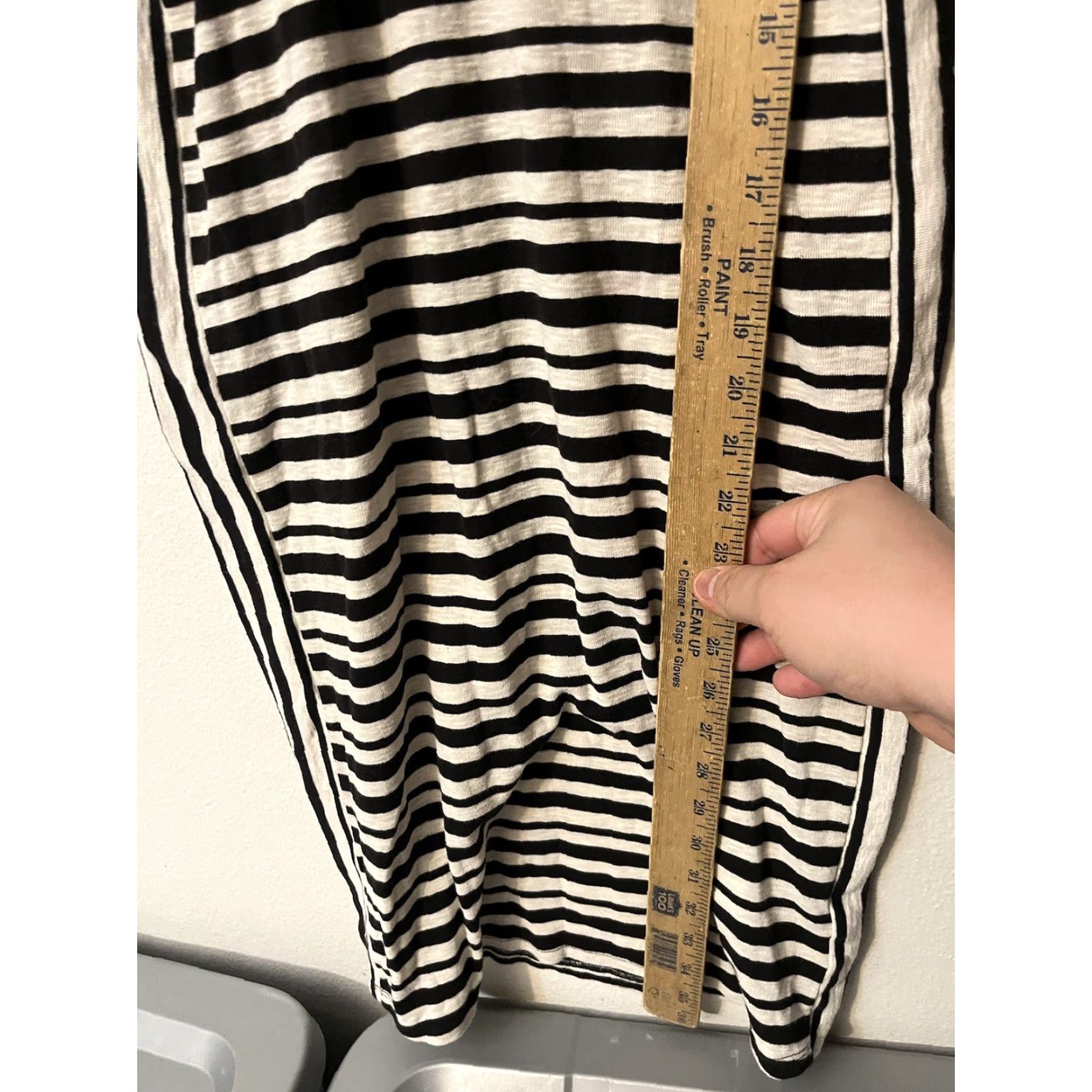 Loft VINTAGE LOFT Black White Striped Tank Dress Resortwear Casual Beach M Womens Size M / US 6-8 / IT 42-44 - 5 Thumbnail