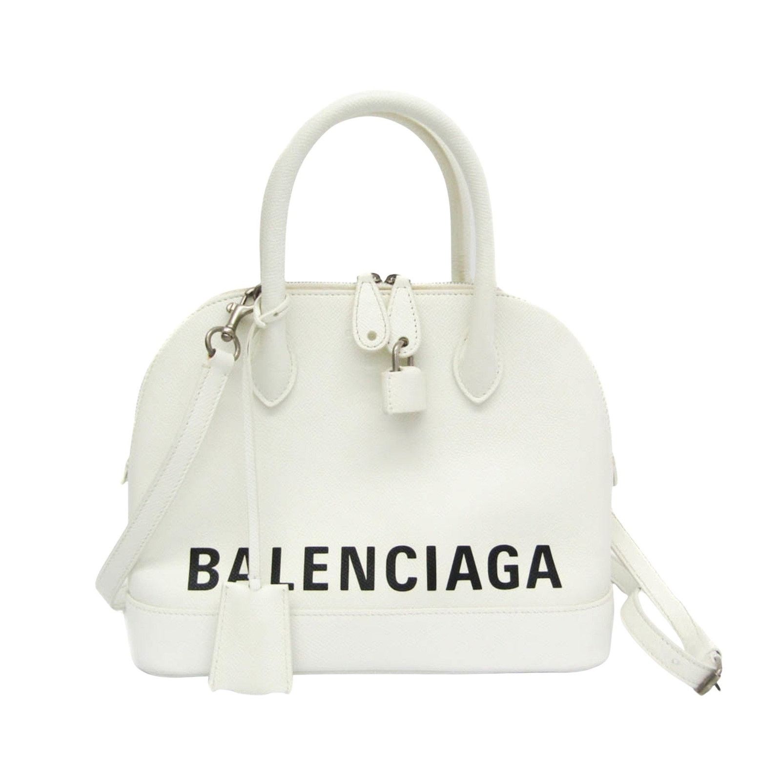 Balenciaga White Leather Ville Top Handle