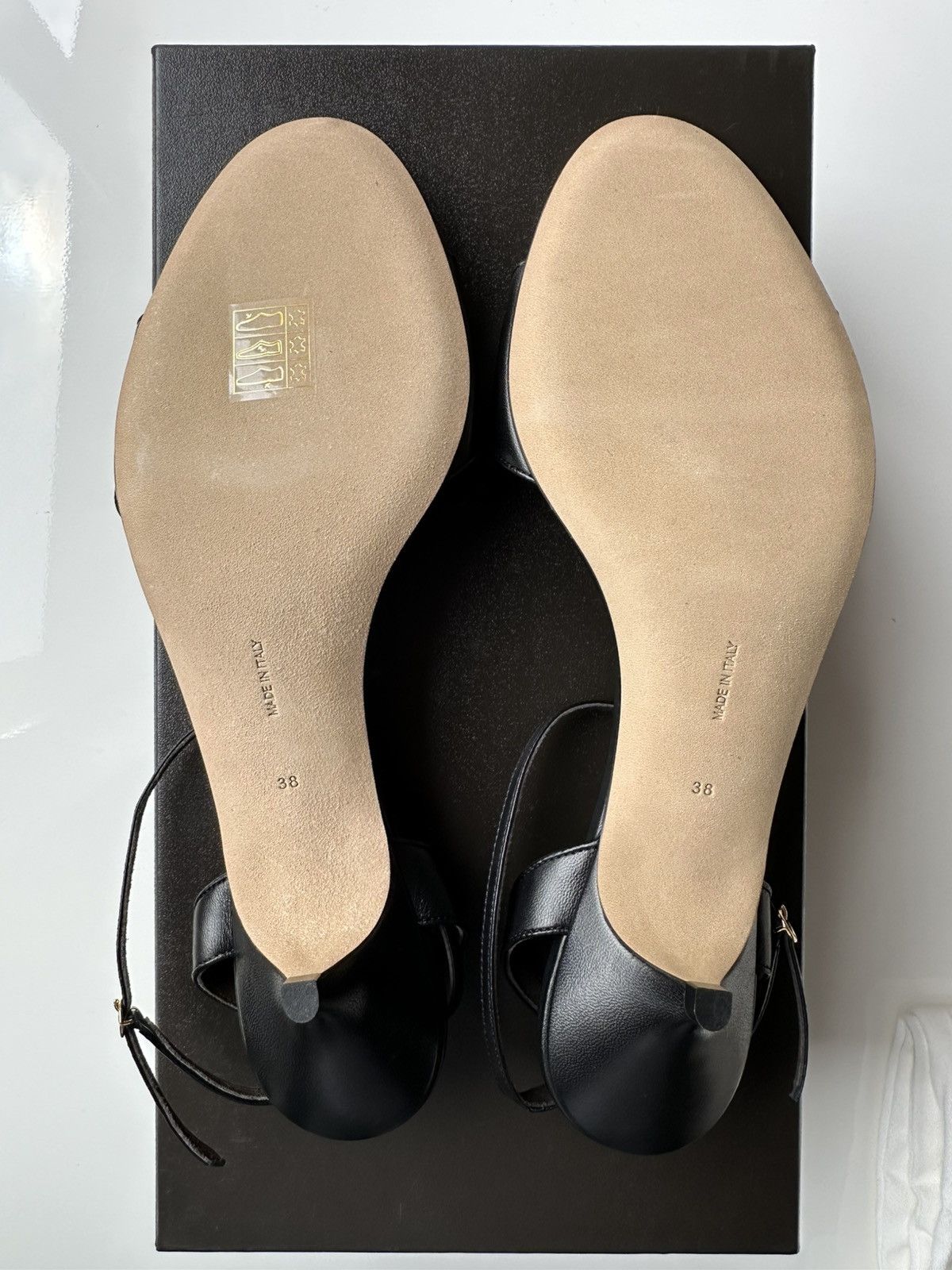 The Row THE ROW Vika Ankle Stripe Sandals Black Size 38(US7,5)! Size US 7.5 / IT 37.5 - 6 Thumbnail