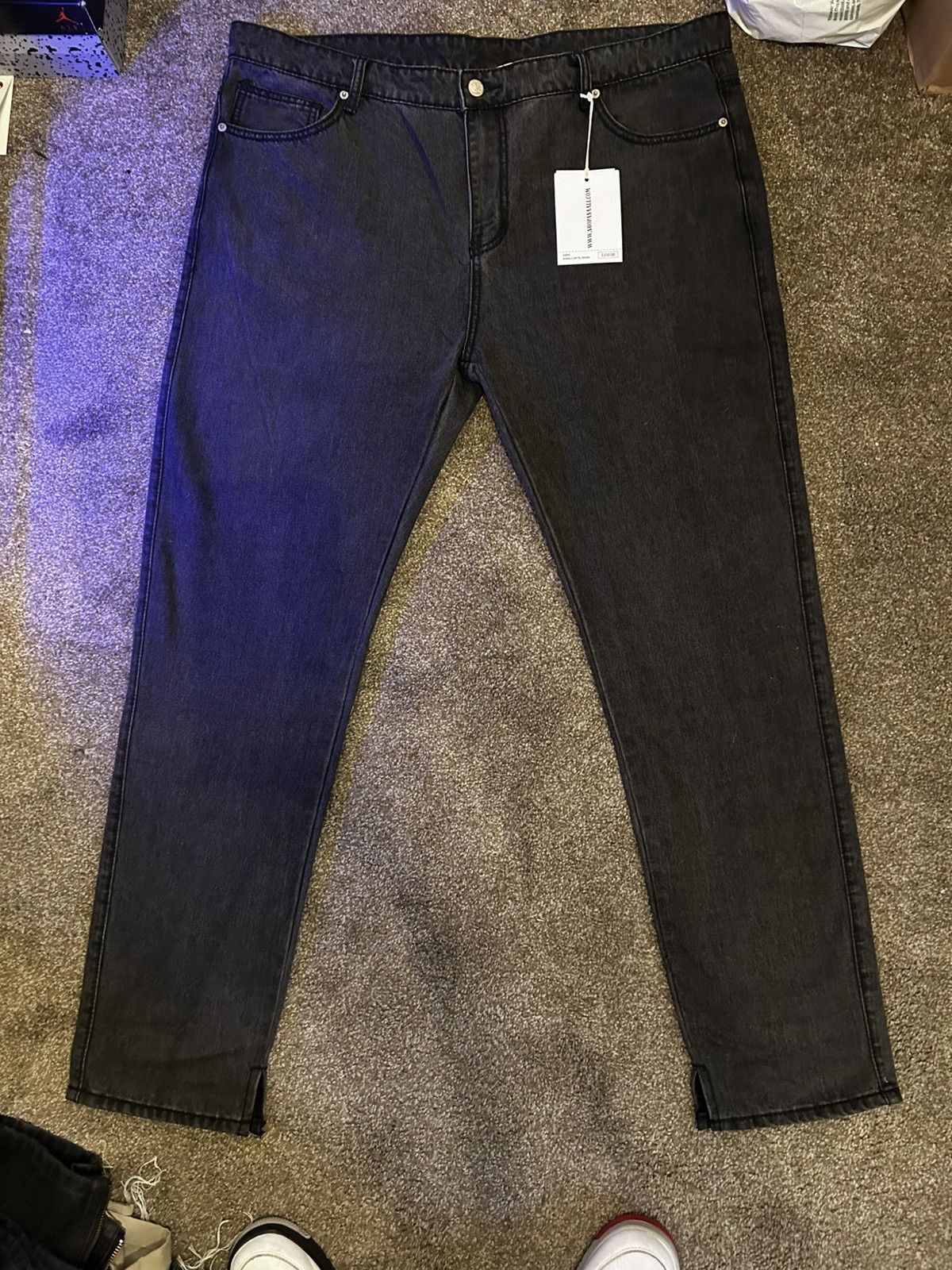 Asaali Blk and grey asaali denim ribbon jeans Size US 40 / EU 56 - 1 Thumbnail