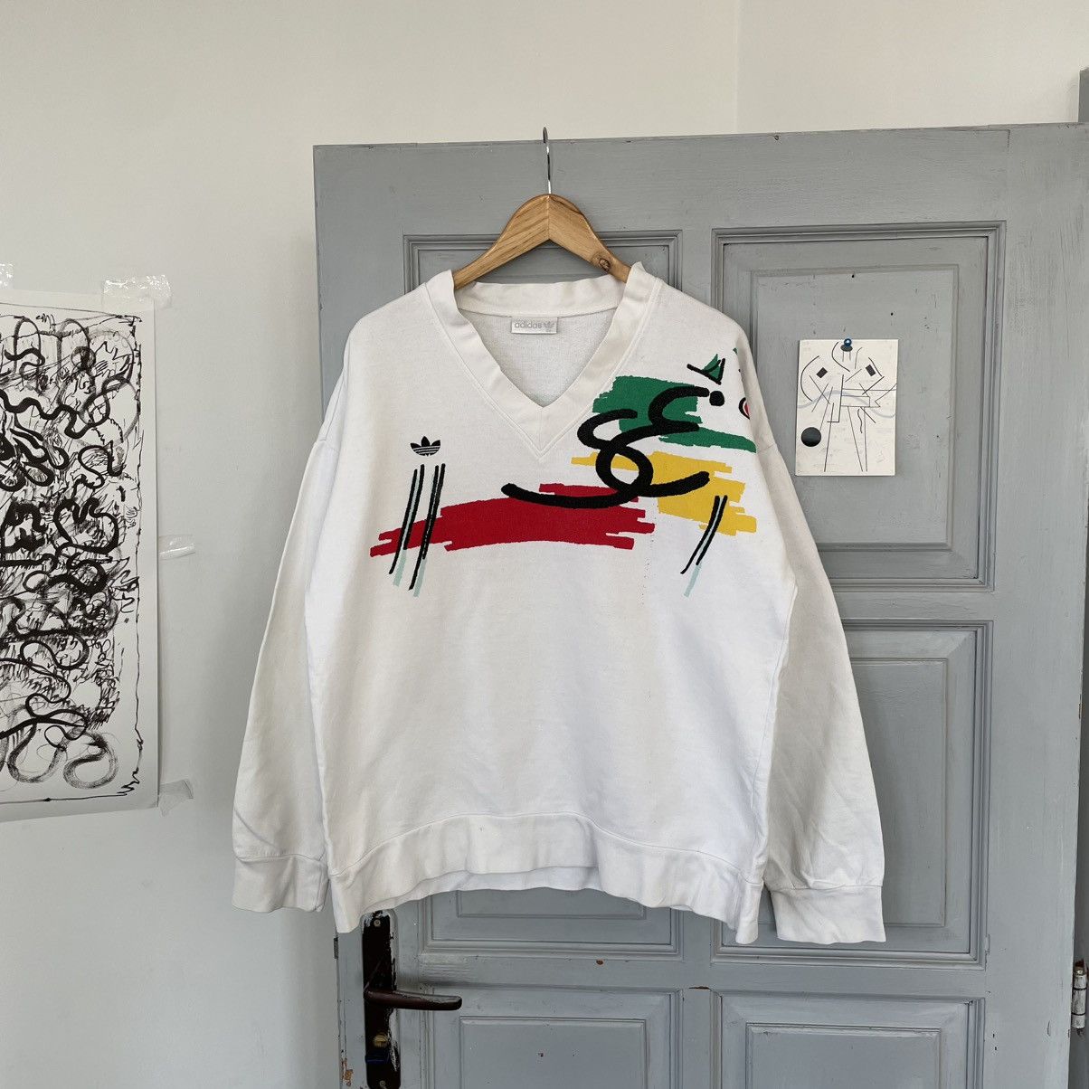 Adidas Vintage 80’s Adidas Stefan Edberg Sweatshirt Size US L / EU 52-54 / 3 - 1 Thumbnail