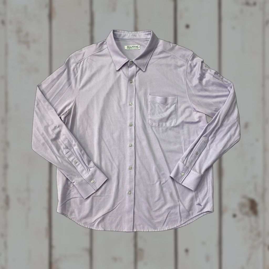 Tommy Bahama Tommy Bahama The San Lucio Stretch Shirt Mens XXL Purple Button-Up Long Sleeve Shirt Size US XXL / EU 58 / 5 - 1 Thumbnail
