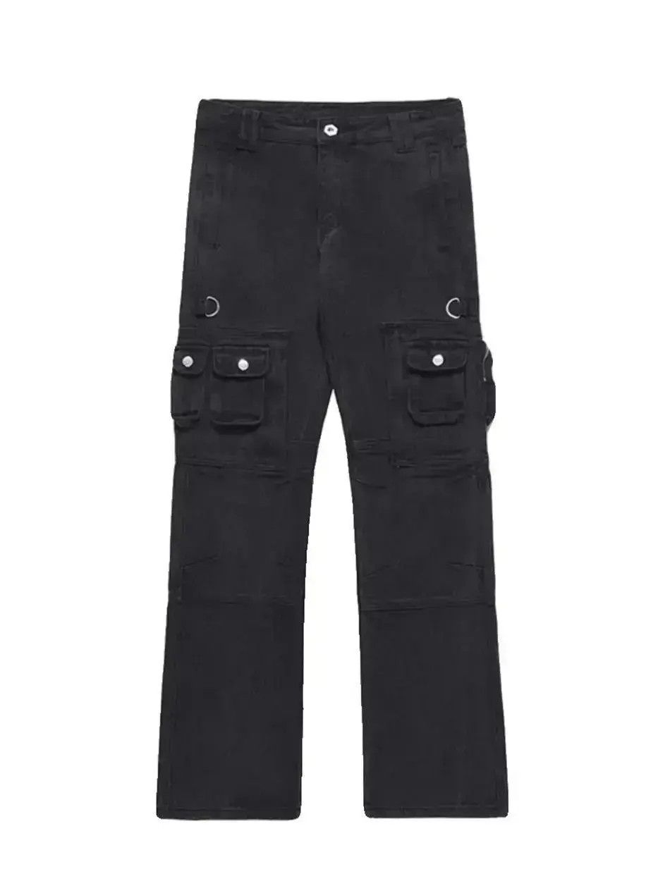 Japanese Brand Retro washed multi pocket straight leg jeans Size US 32 / EU 48 - 4 Thumbnail