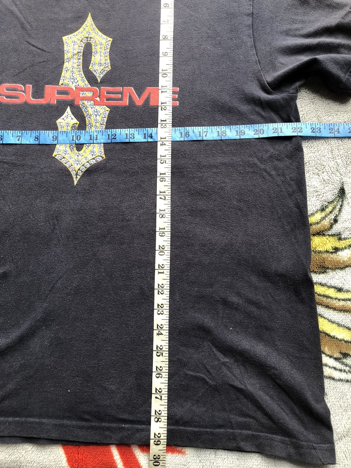 Vintage Vintage Supreme Diamond SS18 Shirt Faded Tee Size US L / EU 52-54 / 3 - 7 Thumbnail