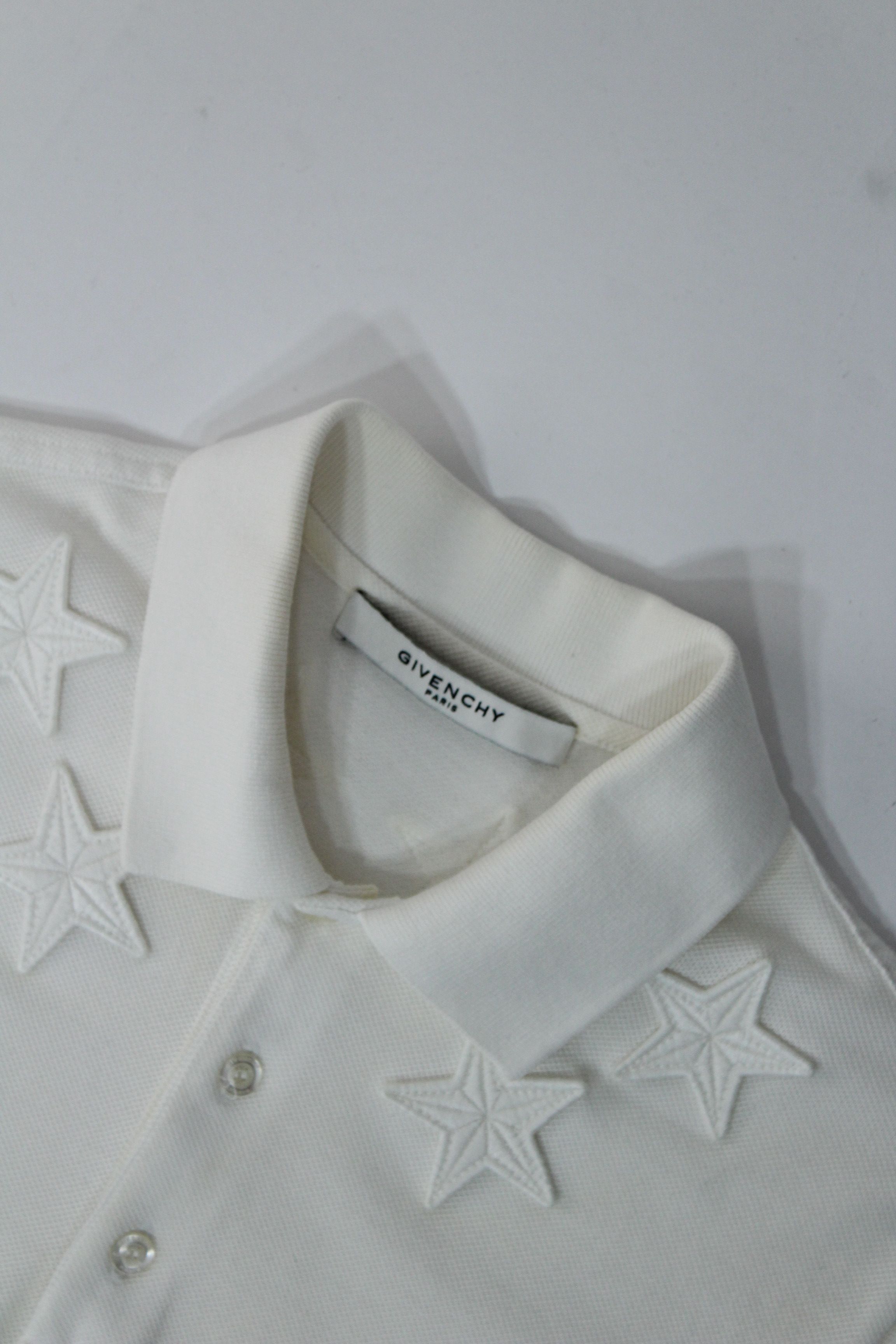 Givenchy Givenchy by Riccardo Tisci Star Embroidery Polo White Size US S / EU 44-46 / 1 - 9 Thumbnail