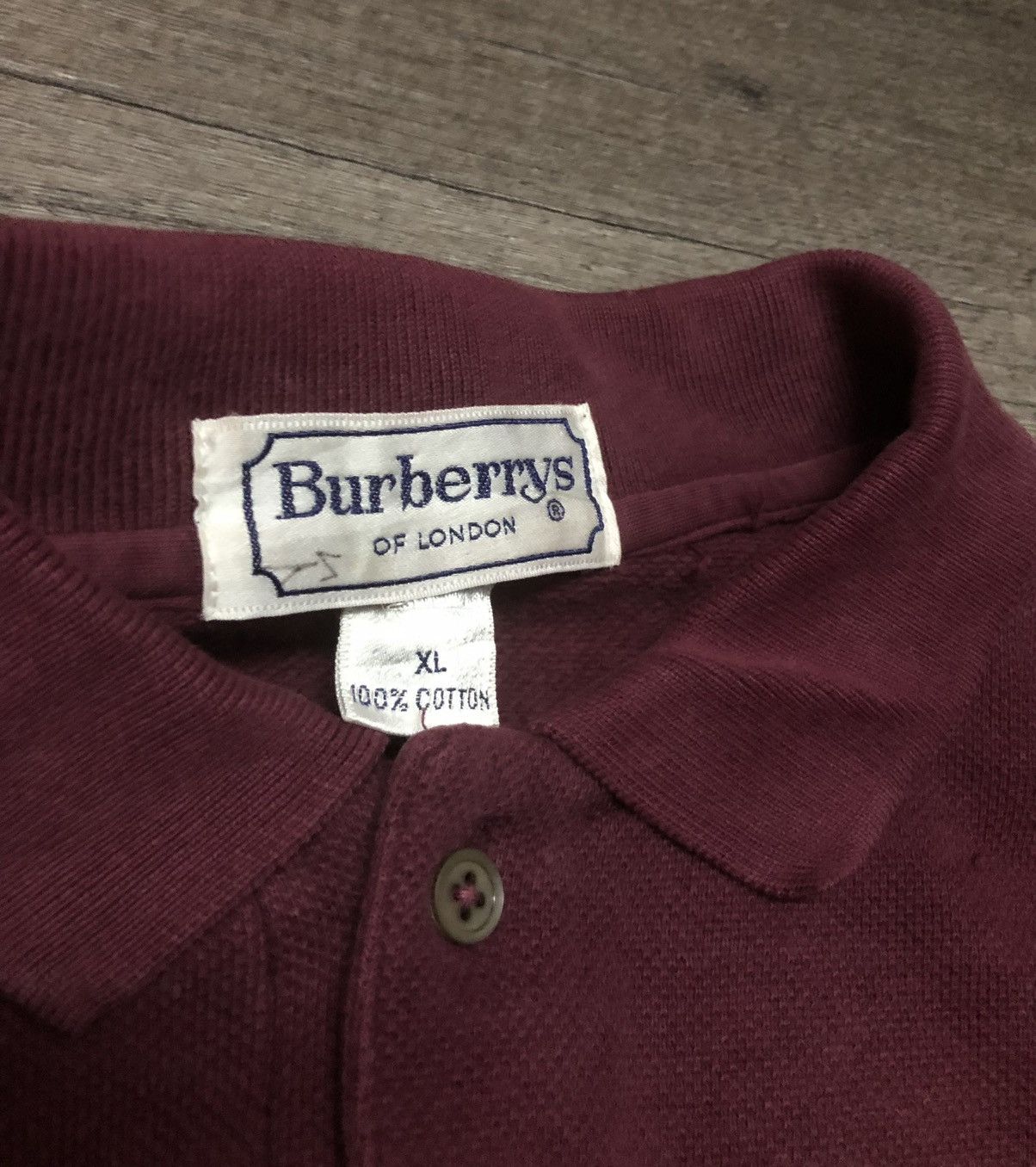 Burberry × Vintage Vintage Burberrys Long Sleeve Polo Shirt Size US XL / EU 56 / 4 - 5 Thumbnail