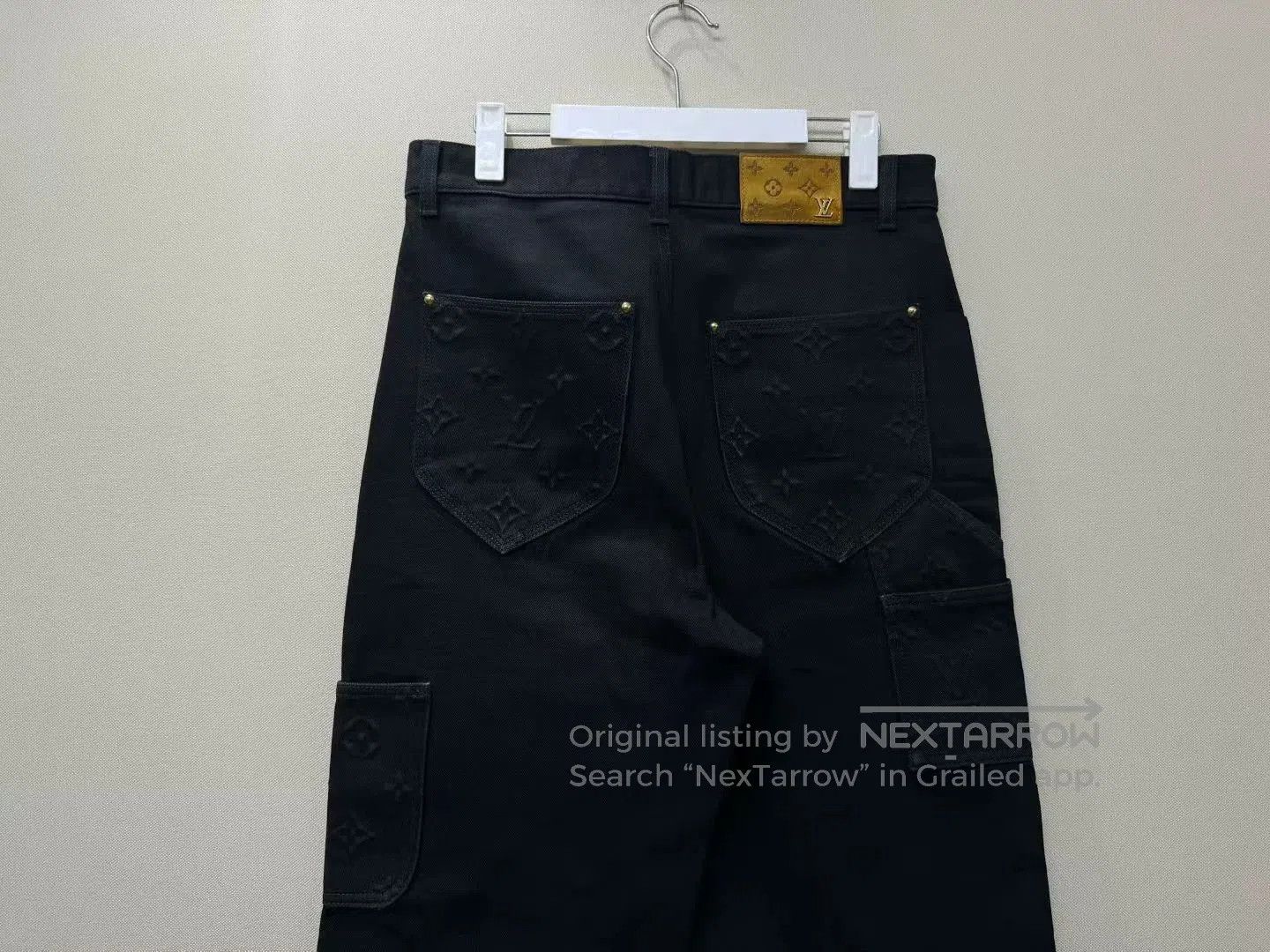 Louis Vuitton louis vuitton embossed logo black denim pants. Size US 30 / EU 46 - 5 Thumbnail