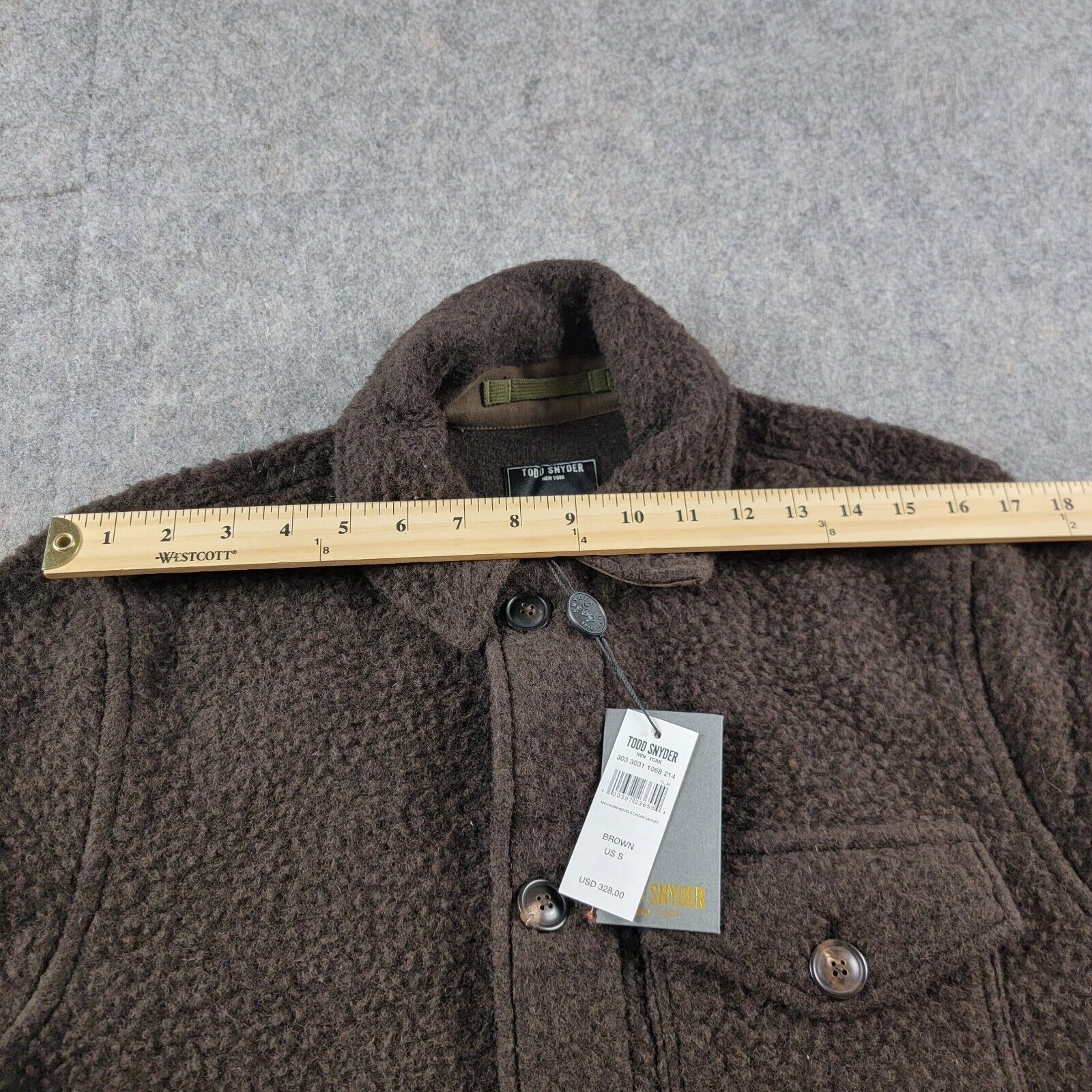 Todd Snyder Todd Snyder Wool Blend Boucle Chore Jacket Brown NWT Italy Size US S / EU 44-46 / 1 - 5 Thumbnail