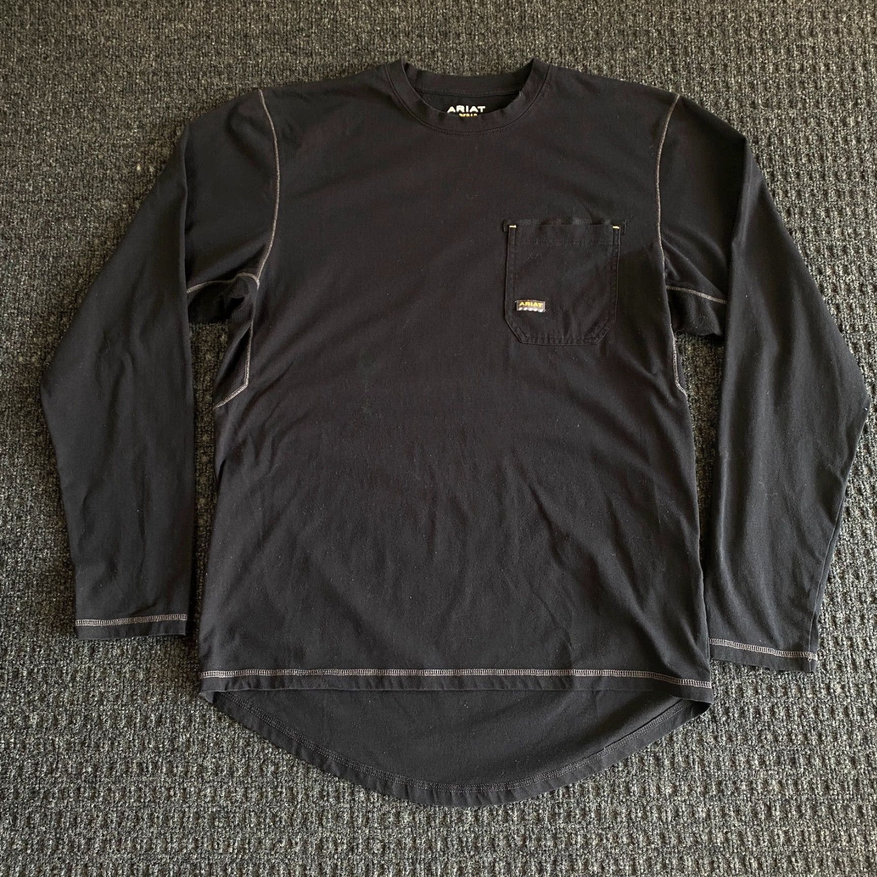 Ariat Ariat Pro Series Rebar Long Sleeve Pocket Shirt Mens S Black Workwear Size US S / EU 44-46 / 1 - 2 Thumbnail