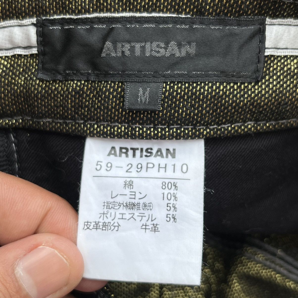 Studio D'Artisan ARTISAN DENIM BLACK GOLD LEATHER COIN POCKET JAPANESE BRAND Size US 31 - 5 Thumbnail