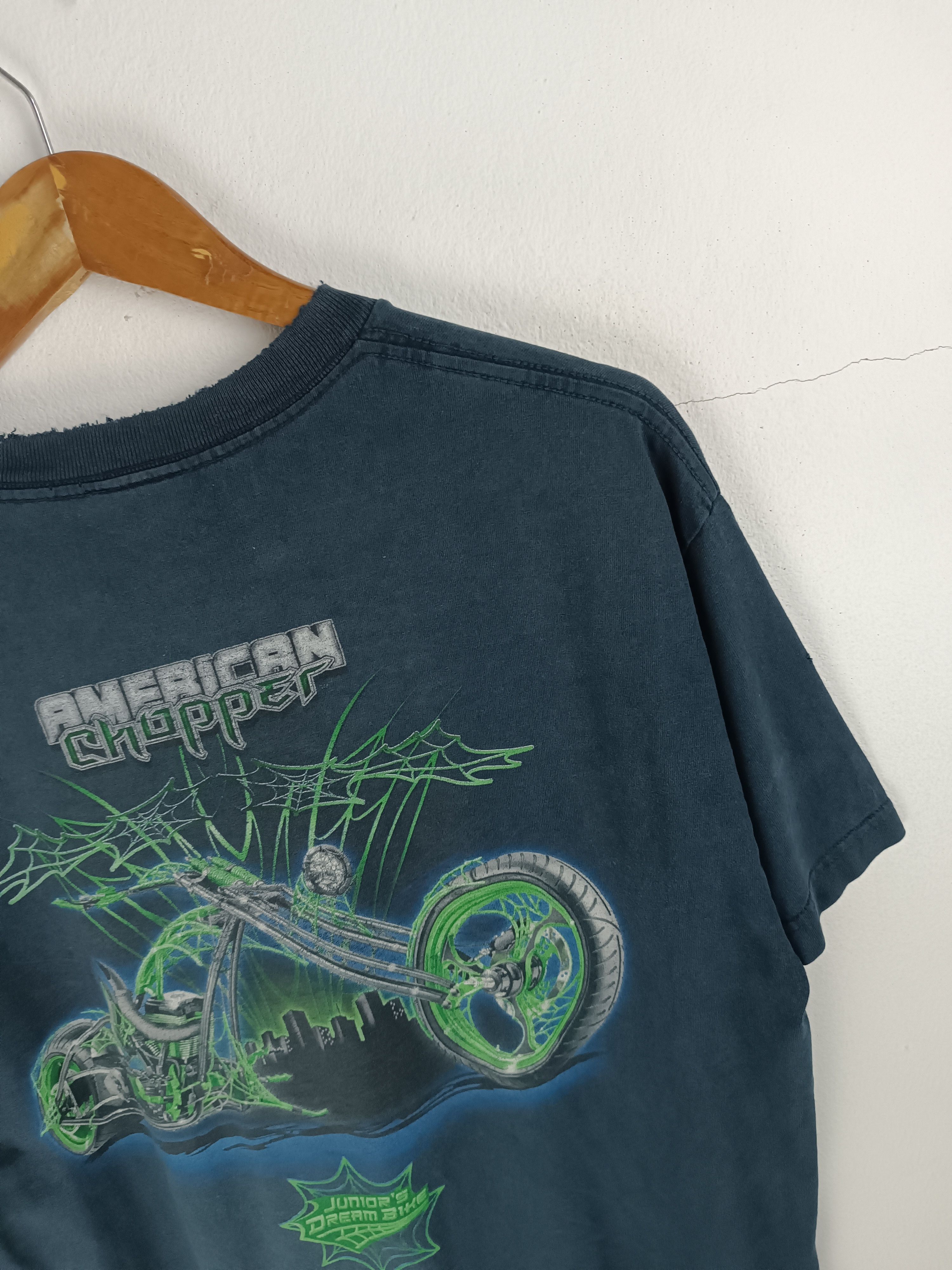 Harley Davidson THRASHED FADED VINTAGE Y2K AMERICAN CHOPPER west coast Size US L / EU 52-54 / 3 - 17 Thumbnail