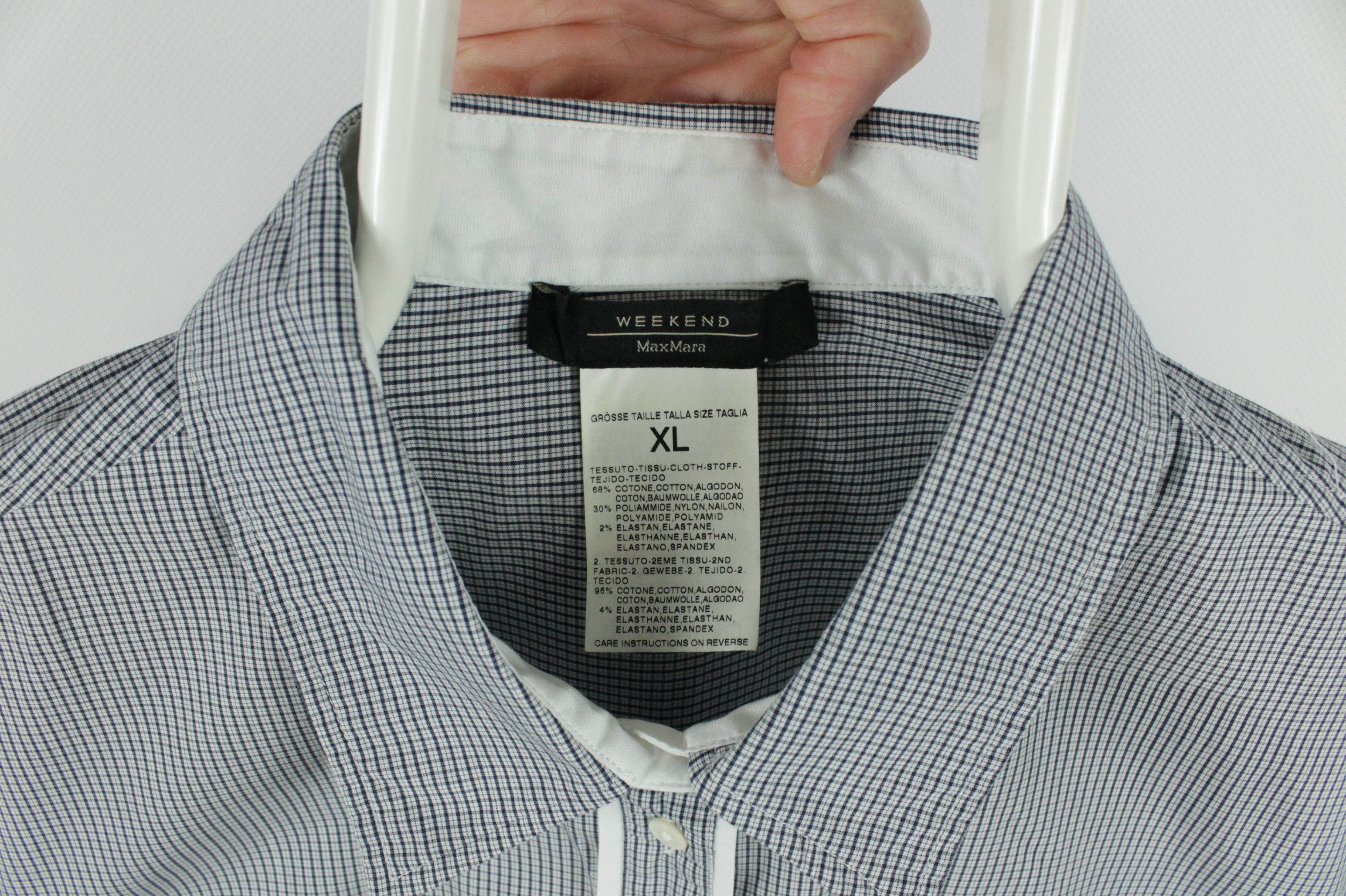 Max Mara × Weekend Max Mara Beautiful Weekend Max Mara Cheked Slim Fit Shirt Size XL / US 12-14 / IT 48-50 - 3 Thumbnail