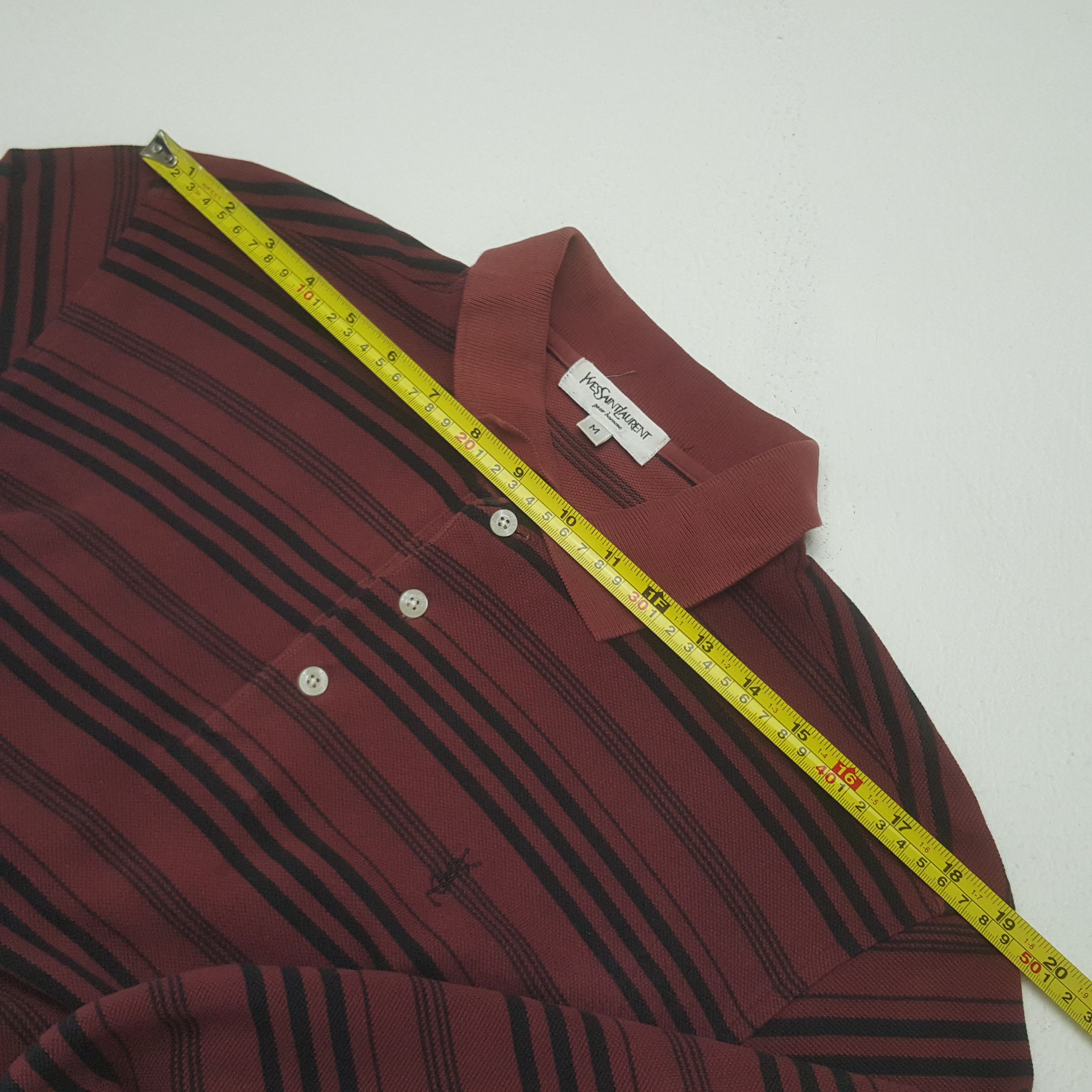 Yves Saint Laurent Vintage Yves Saint Laurent Striped Polos Shirt Size US S / EU 44-46 / 1 - 8 Thumbnail