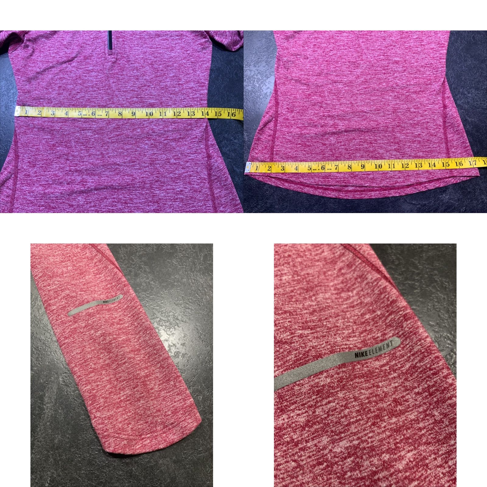 Nike Nike Element Sweatshirt Women S Pink Athletic 1/4 Zip Pullover Activewear Size S / US 4 / IT 40 - 8 Thumbnail