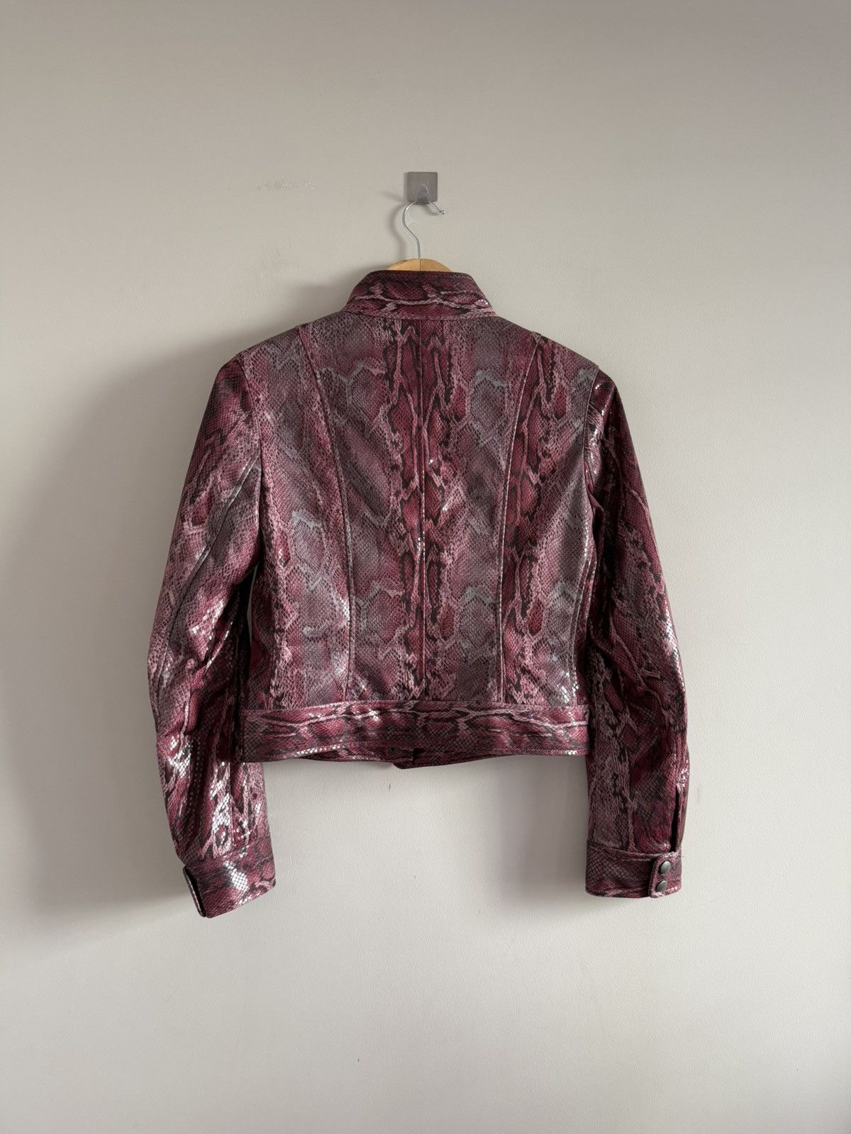 Vintage Just Cavalli Style Snake Print Cropped Jacket Y2K Style Size XS / US 0-2 / IT 36-38 - 8 Thumbnail