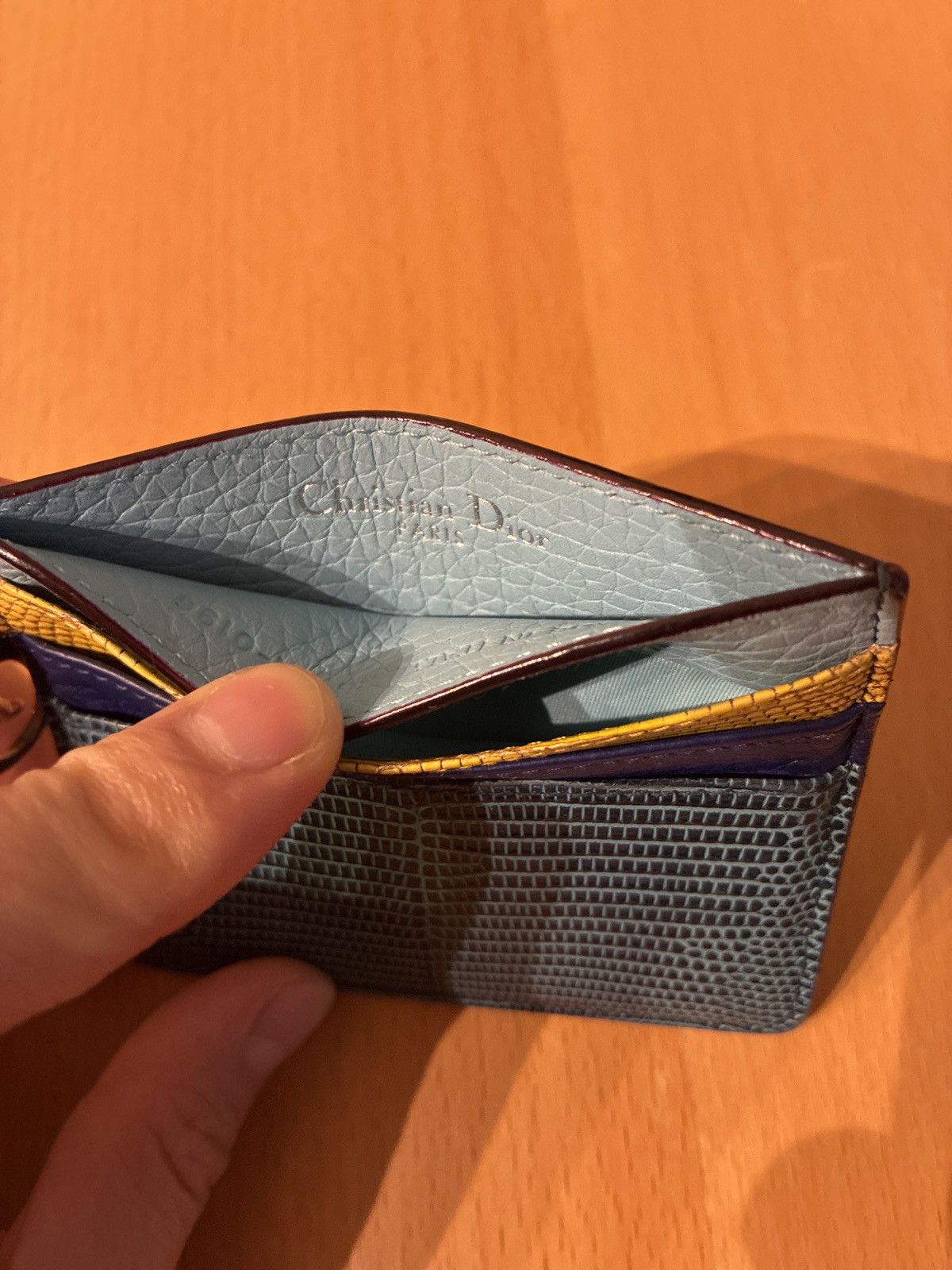 Dior Christian Dior Multicolor Embossed Leather Cardholder Size ONE SIZE - 3 Thumbnail