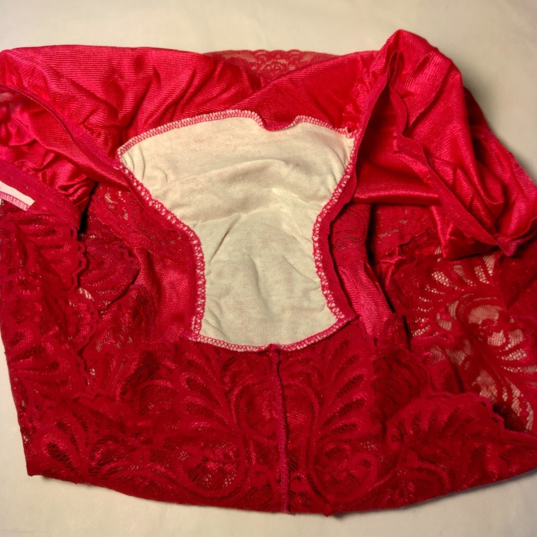 Vintage VINTAGE Lane Bryant Panties underwear Womens Brief Lace Pink Nylon 7 NOS Sexy Intimate 90s Women's Panties Size 36" / US 14 / IT 50 - 6 Thumbnail
